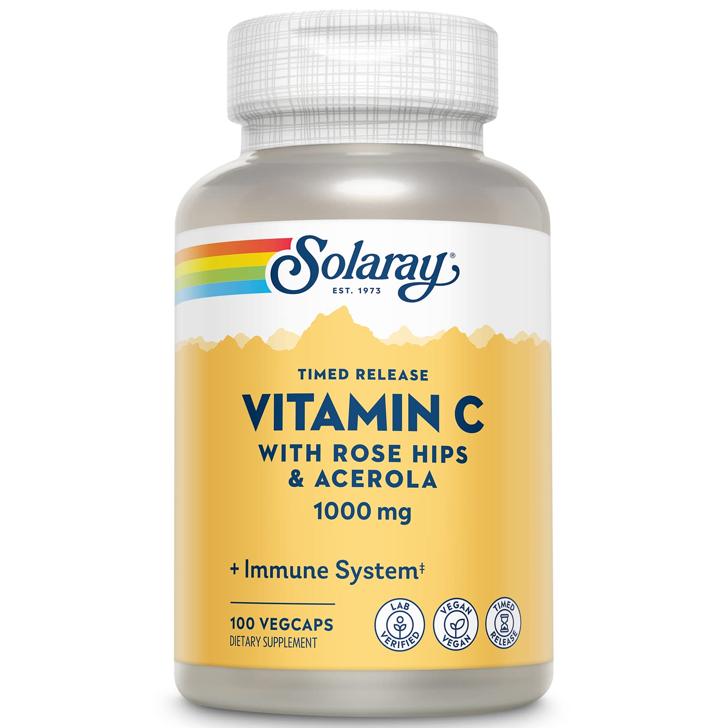 Foto 1 | Suplemento De Vitamina C Solaray 1000 Mg Con Rosa Mosqueta, 100 Cápsulas Vegetales - Venta Internacional.