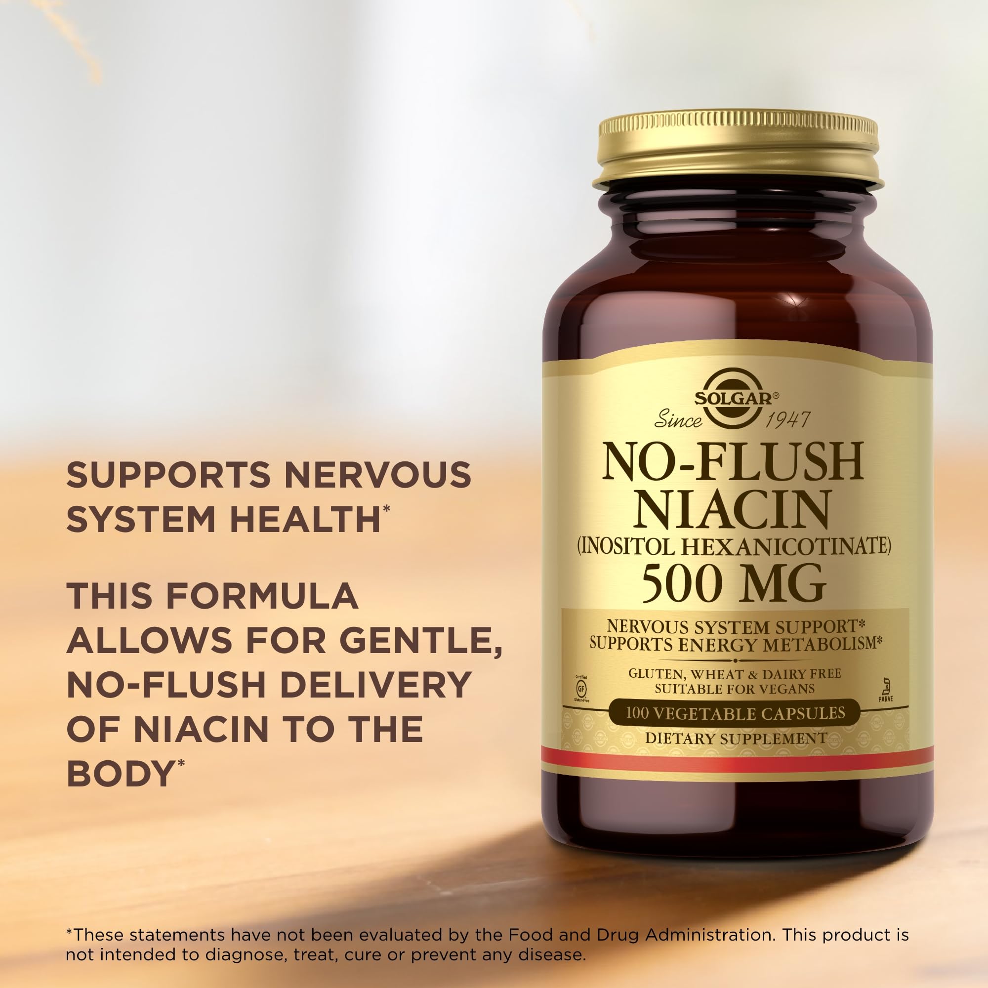 Foto 6 pulgar | Suplemento De Niacina Solgar No-flush 500 Mg 100 Cápsulas - Venta Internacional.