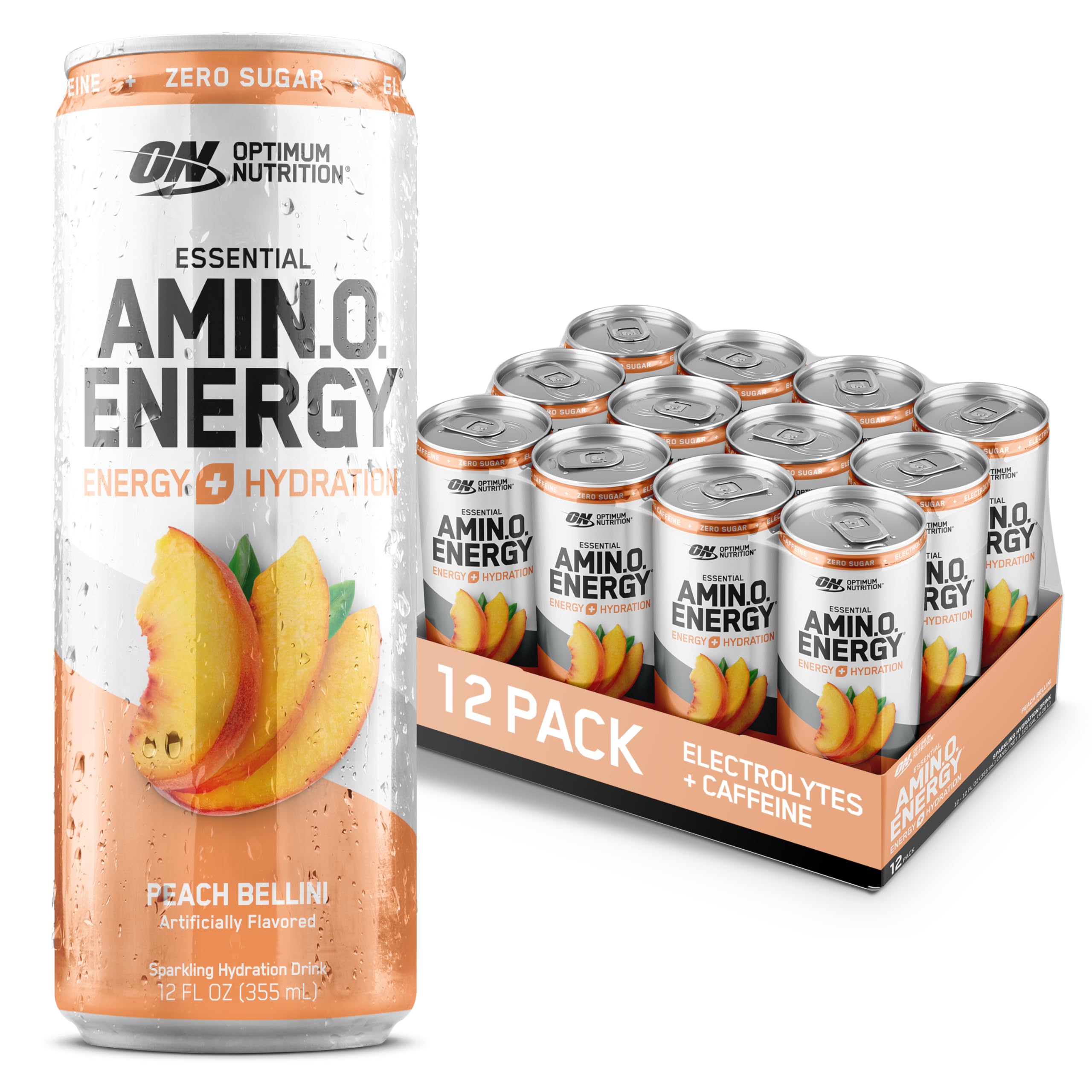 Bebida Hidratante Optimum Nutrition Amino Energy Peach 355 Ml - Venta Internacional.