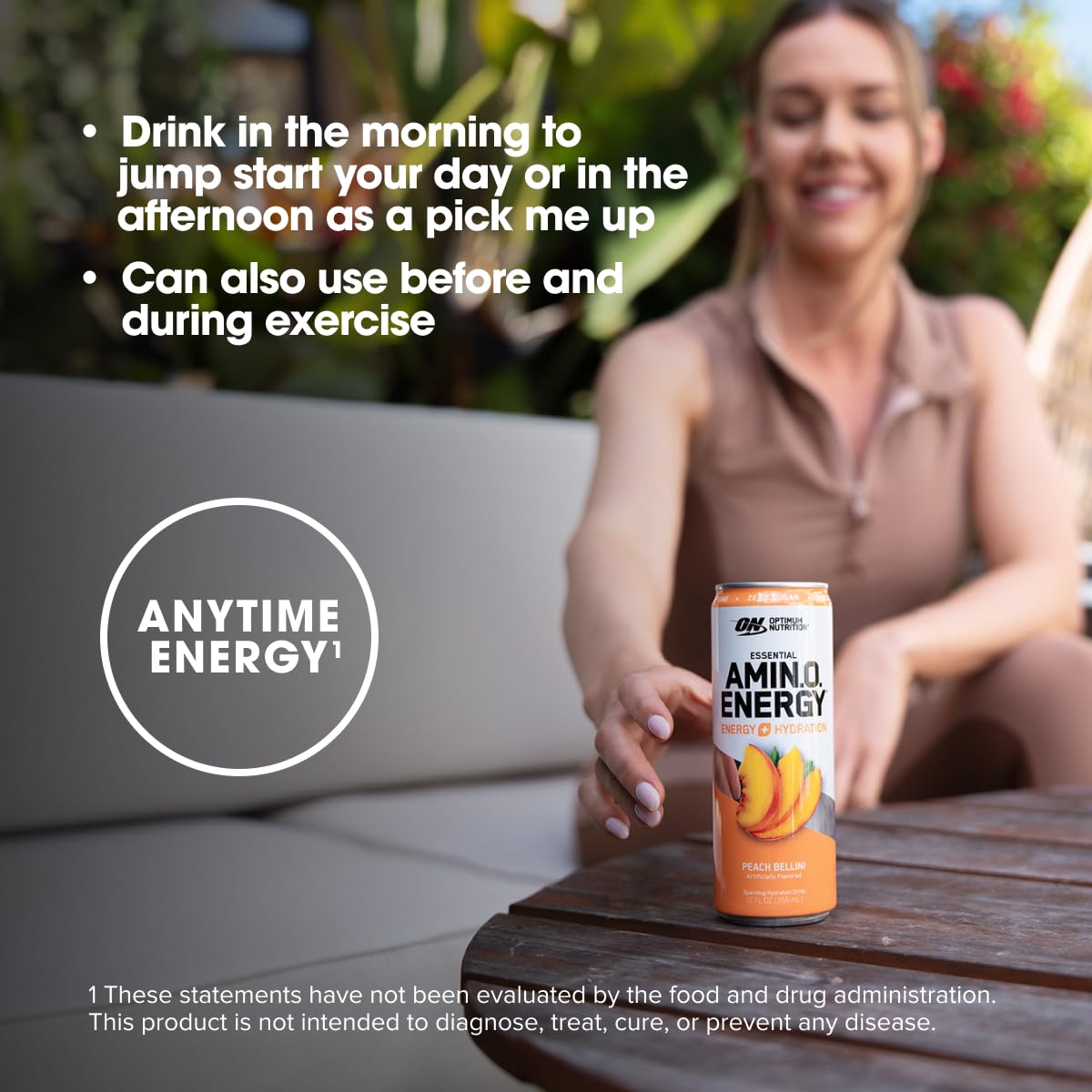 Foto 7 pulgar | Bebida Hidratante Optimum Nutrition Amino Energy Peach 355 Ml - Venta Internacional.