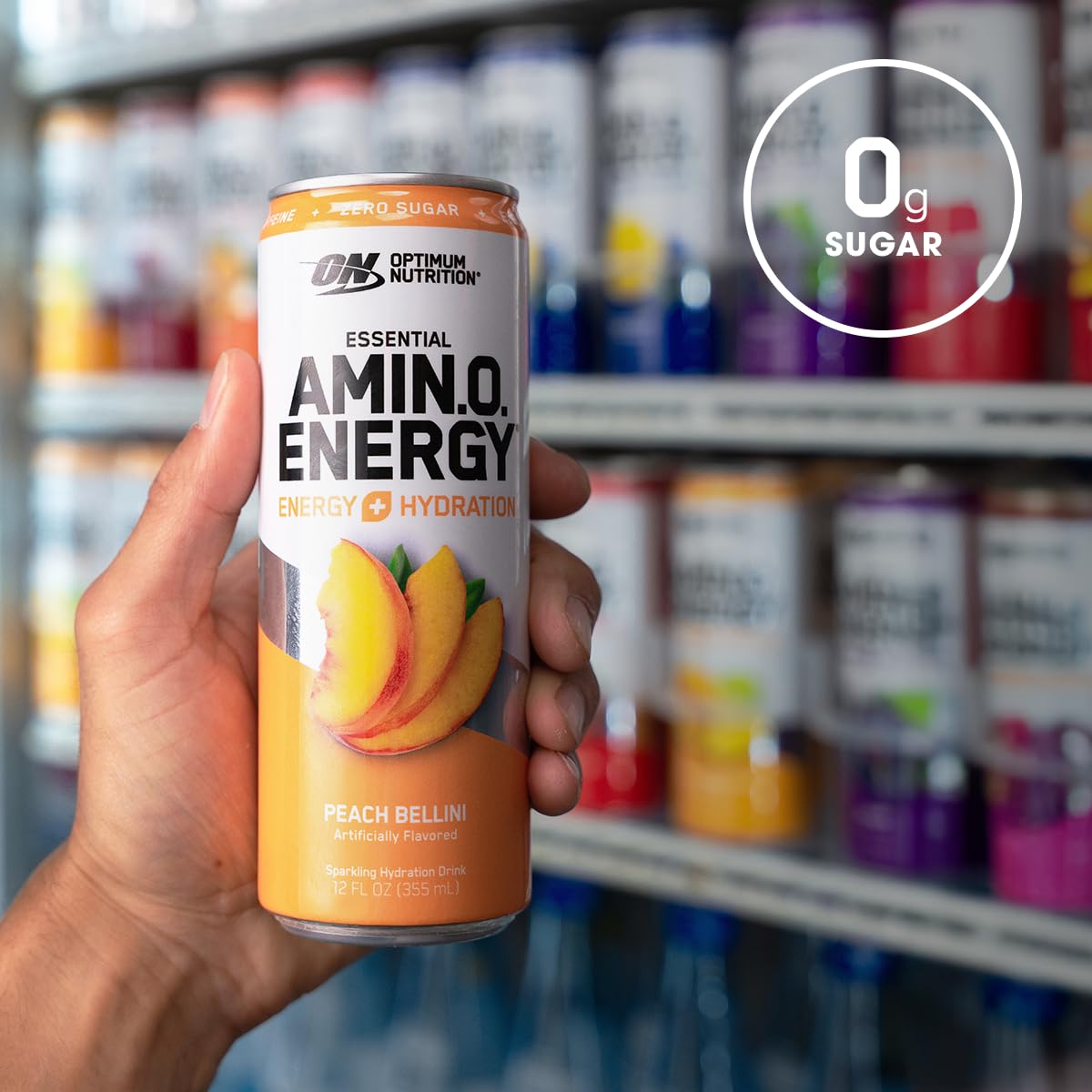 Foto 8 pulgar | Bebida Hidratante Optimum Nutrition Amino Energy Peach 355 Ml - Venta Internacional.