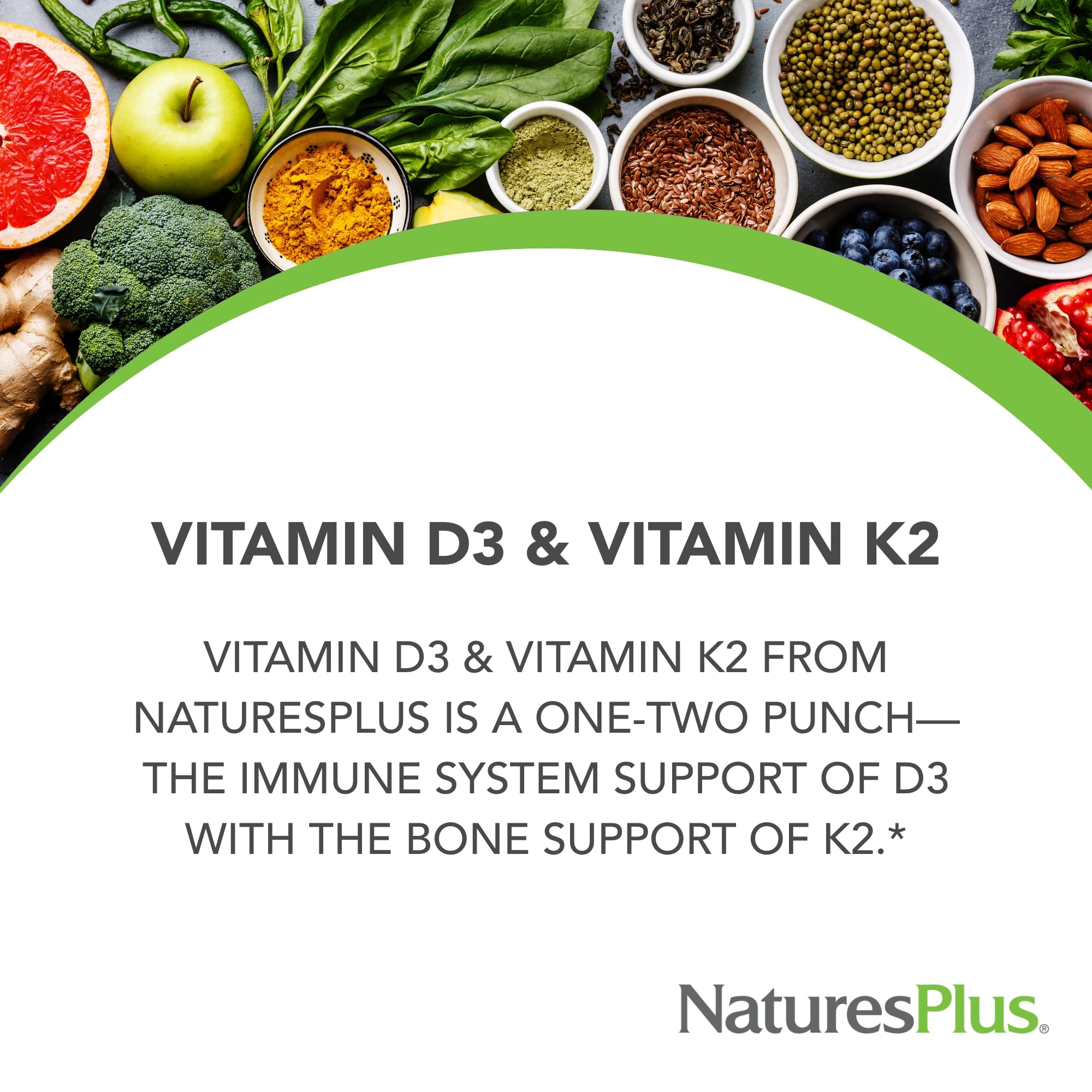 Foto 4 pulgar | Suplemento Nature's Plus De Vitamina D3 1000 Ui/vitamina K2 100 Mcg - Venta Internacional.