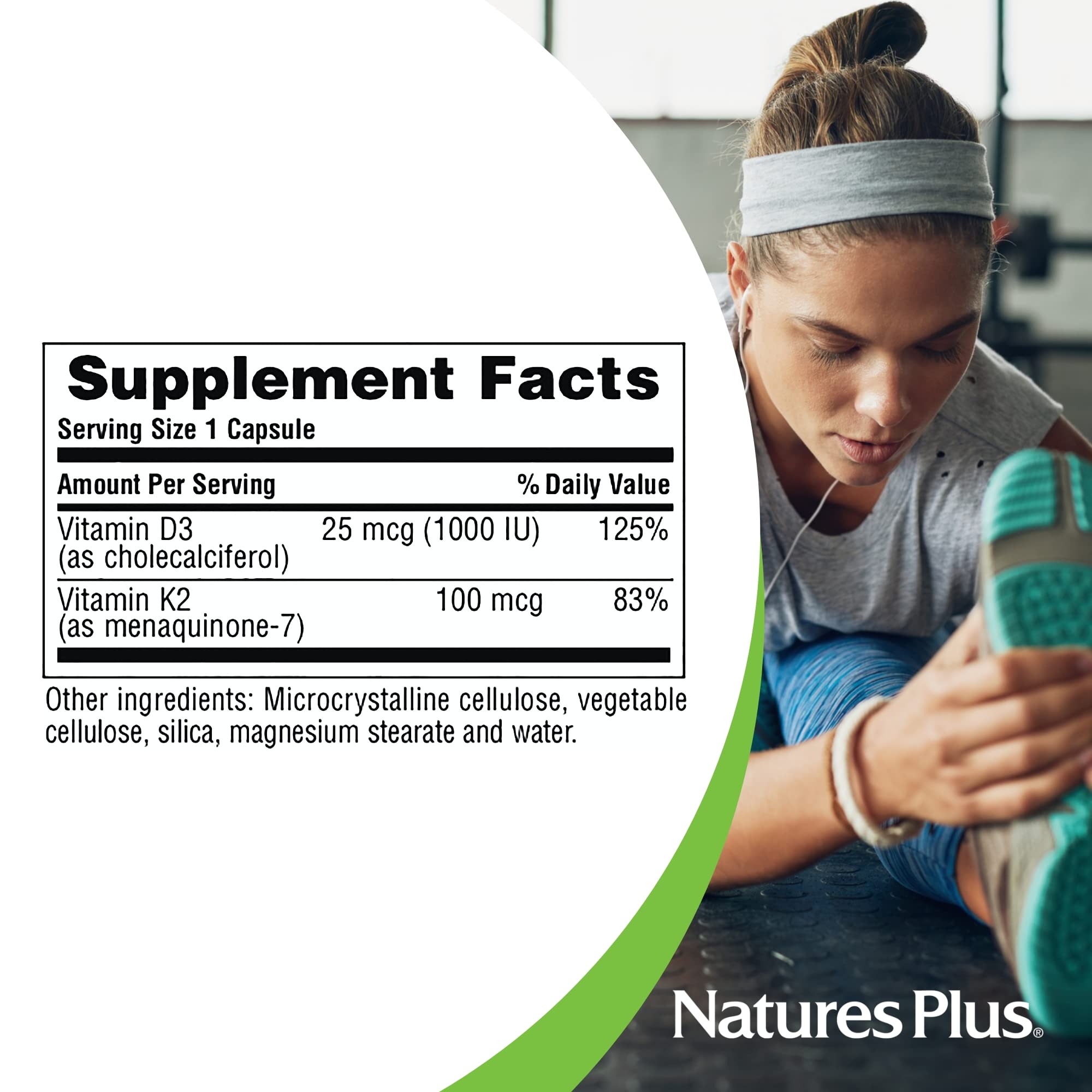 Foto 6 pulgar | Suplemento Nature's Plus De Vitamina D3 1000 Ui/vitamina K2 100 Mcg - Venta Internacional.