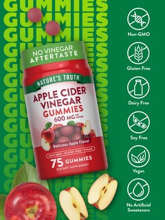 Foto 3 | Complementa Las Gomitas De Vinagre De Sidra De Manzana Nature's Truth 600 Mg - Venta Internacional.