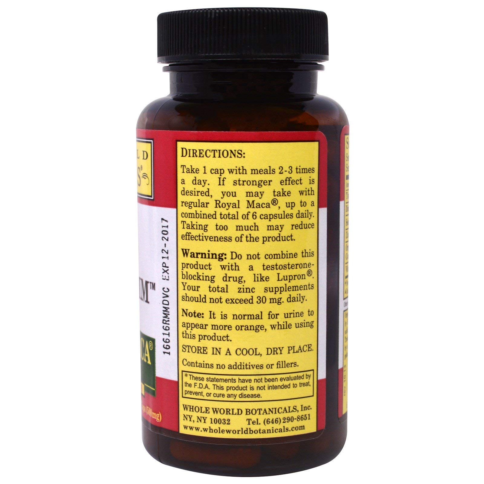 Foto 4 pulgar | Suplemento Super Royal Maca Para Hombre De Whole World Botanicals, 90 Unidades - Venta Internacional.