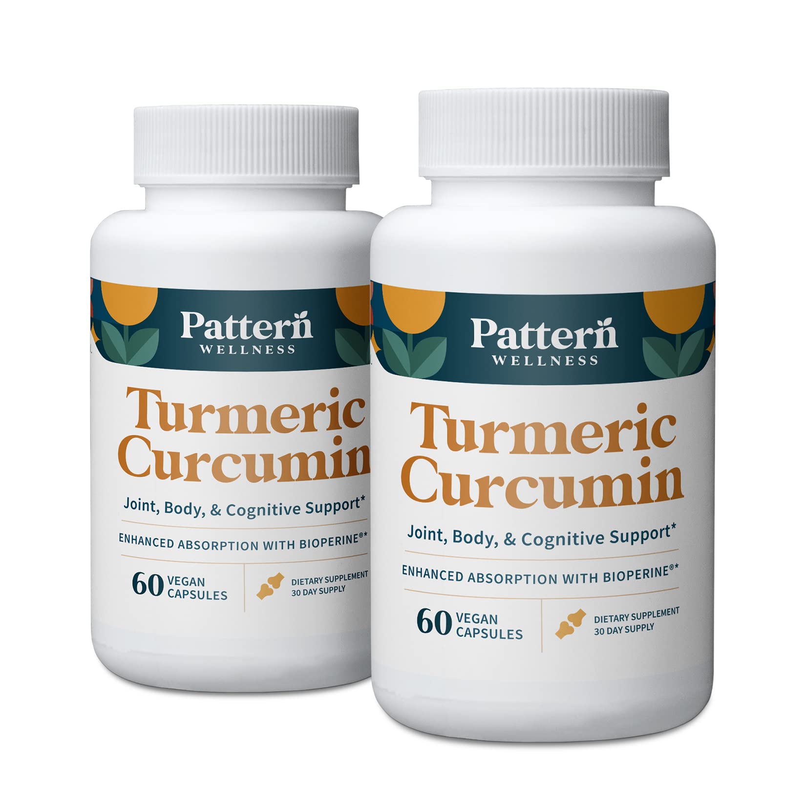 Foto 1 | Supplement Pattern Wellness, Cúrcuma Y Curcumina, 1300 Mg, 120 Cápsulas - Venta Internacional.