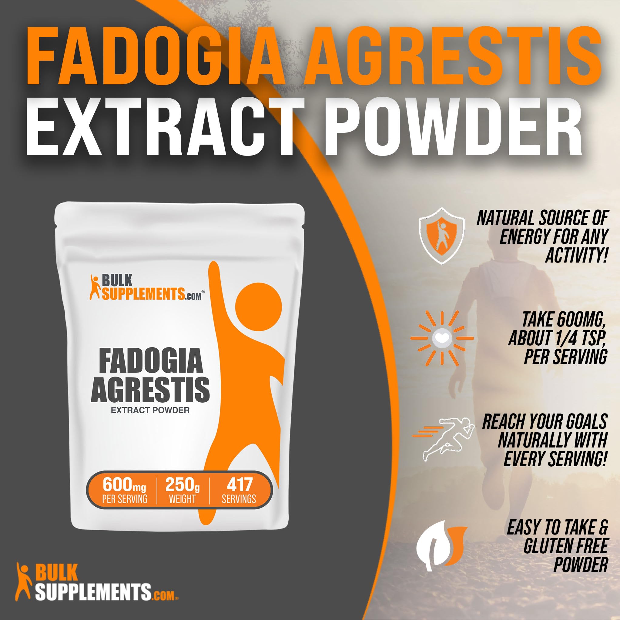 Foto 3 pulgar | Suplemento Bulksupplements.com Extracto De Fadogia Agrestis 250 G - Venta Internacional.