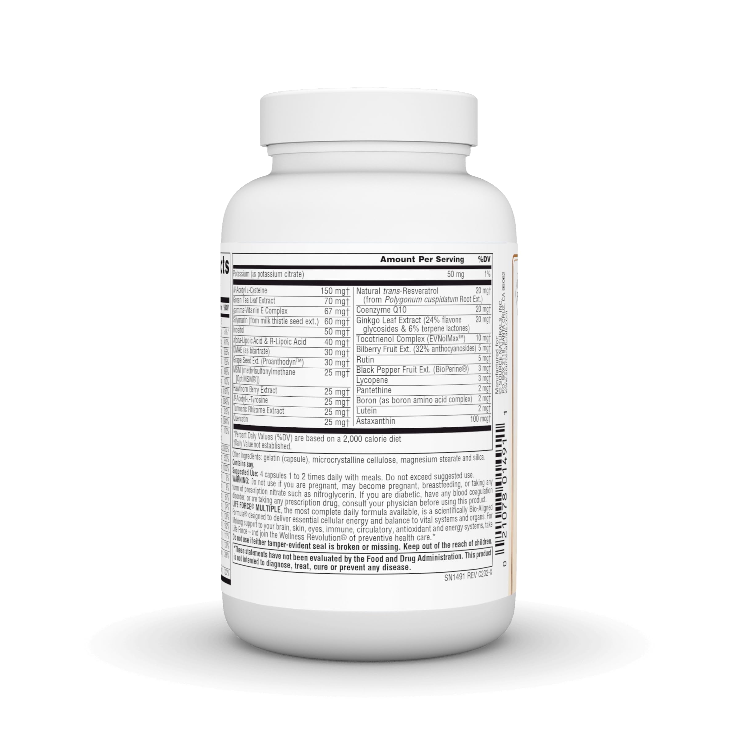 Foto 3 | Suplemento Source Naturals Life Force Multiple 120 Cápsulas - Venta Internacional.