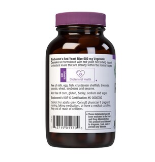 Foto 3 | Suplemento Bluebonnet Nutrition, Levadura Roja, Arroz, 600 Mg, 60 Cápsulas - Venta Internacional.