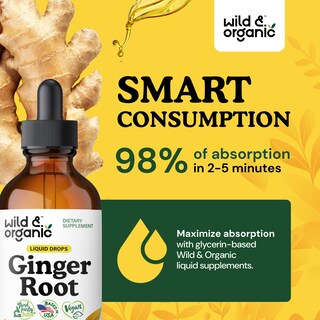 Foto 4 | Suplemento De Extracto De Raíz De Jengibre Silvestre Y Orgánico 120 Ml - Venta Internacional.