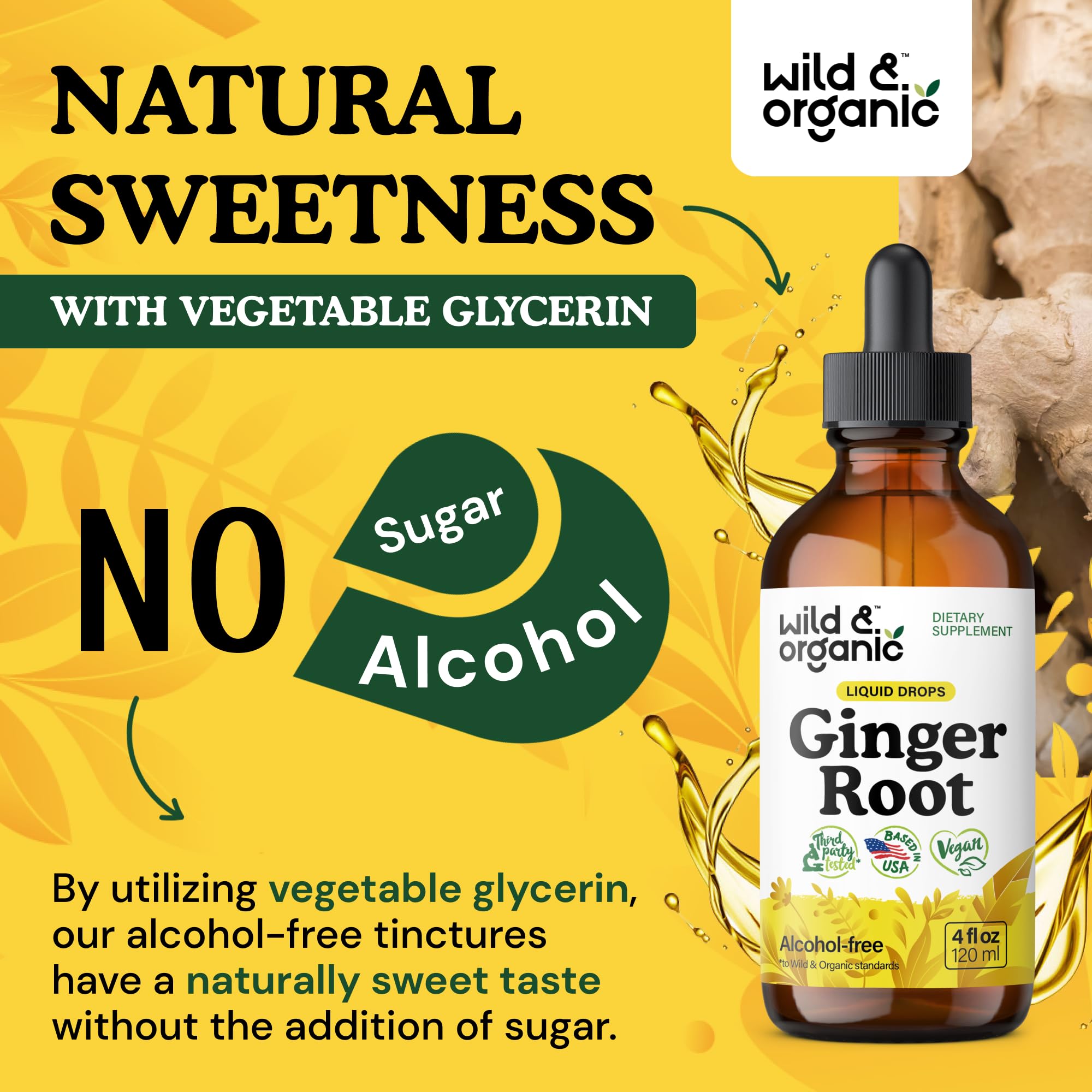 Foto 7 pulgar | Suplemento De Extracto De Raíz De Jengibre Silvestre Y Orgánico 120 Ml - Venta Internacional.