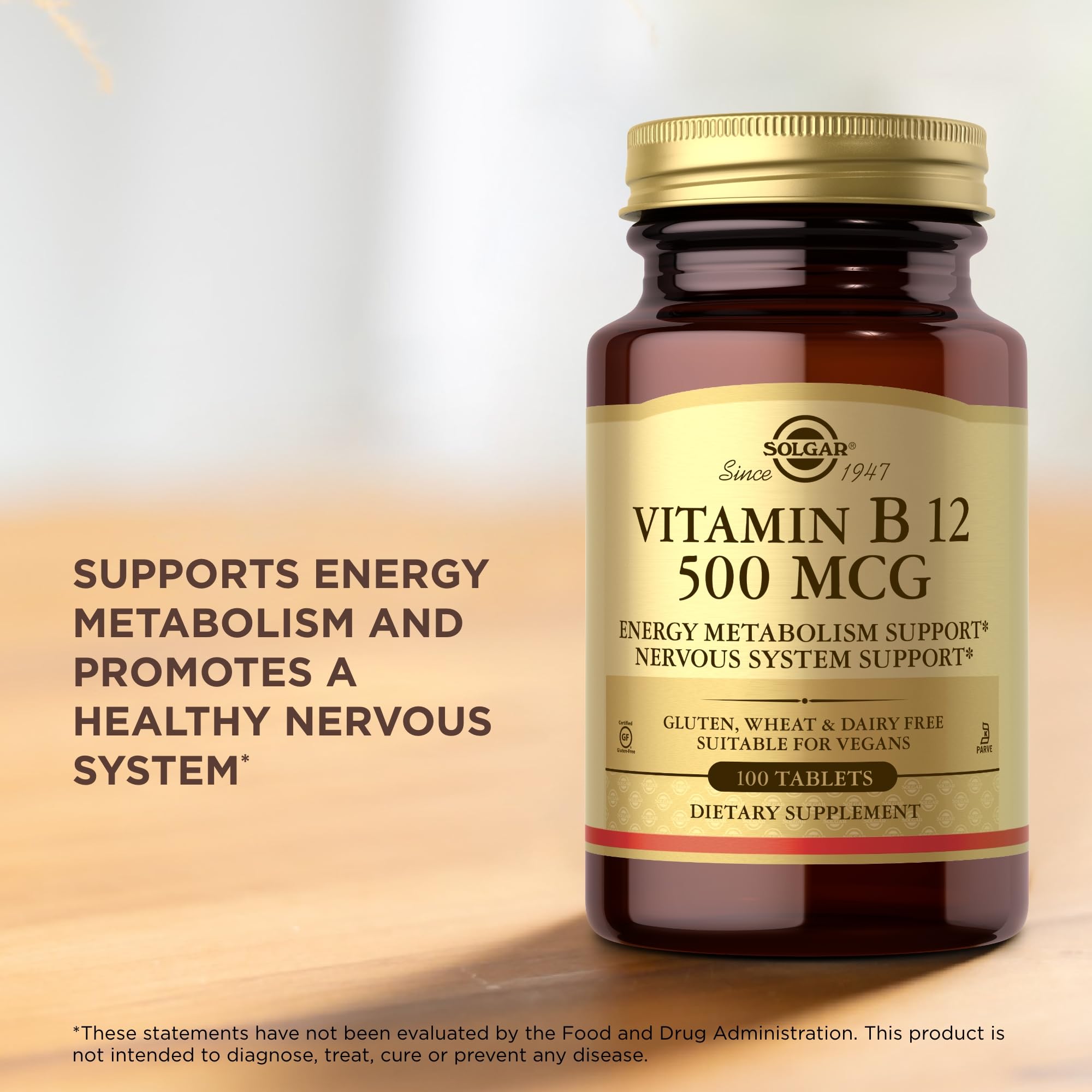 Foto 6 pulgar | Suplemento Solgar De Vitamina B12 500 Mcg 100 Comprimidos Veganos - Venta Internacional.