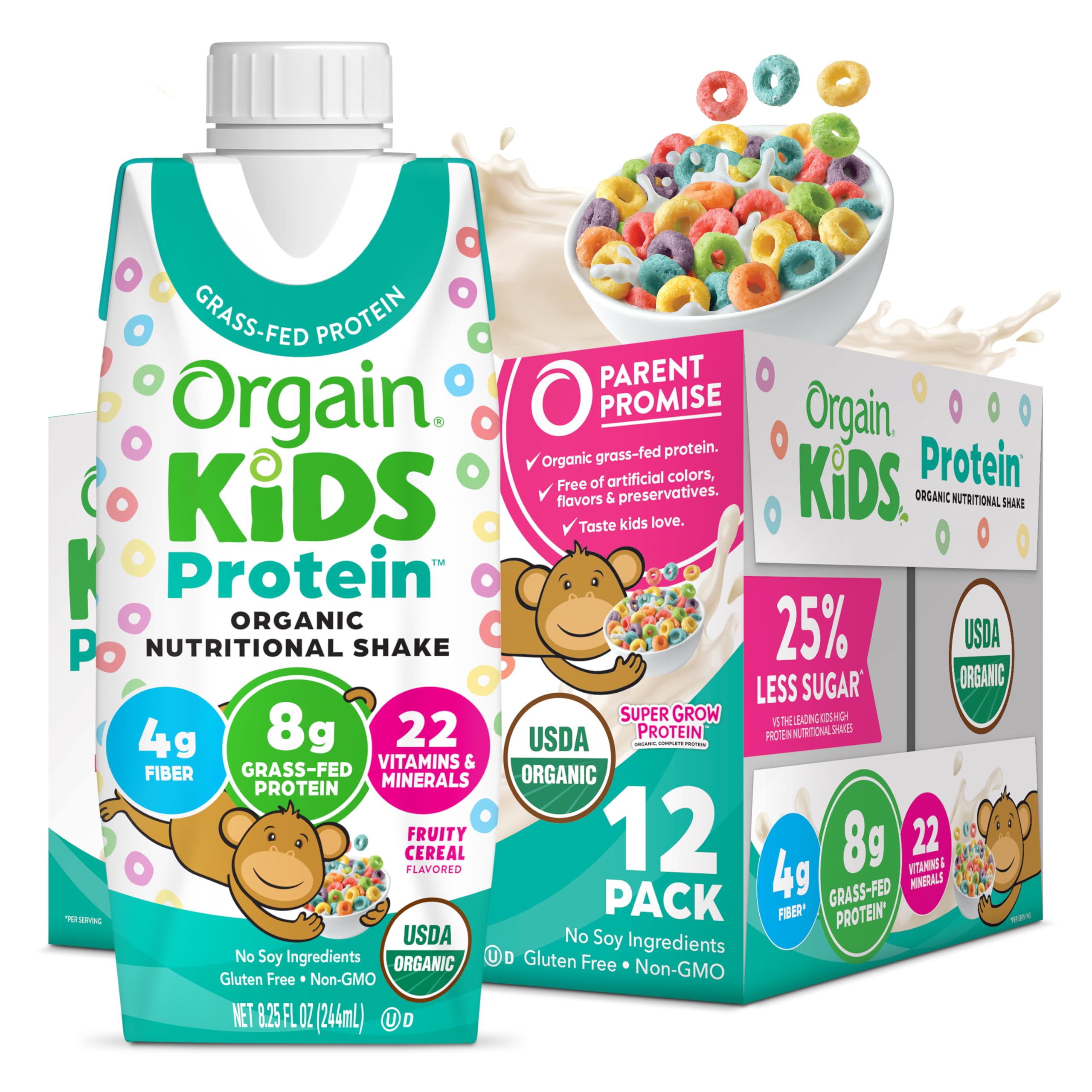 Foto 1 | Batido De Proteínas Nutritivo Orgain Organic Kids Fruity Cereal - Venta Internacional.