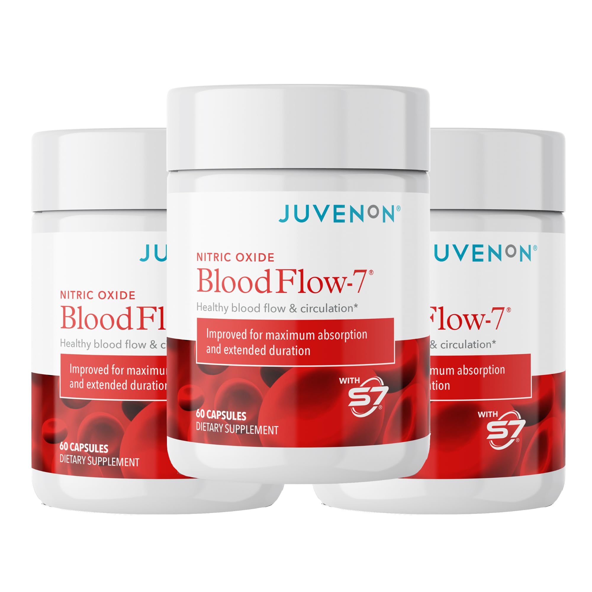 Foto 2 pulgar | Suplemento De Óxido Nítrico Juvenon Bloodflow-7 180 Cápsulas X3 - Venta Internacional.