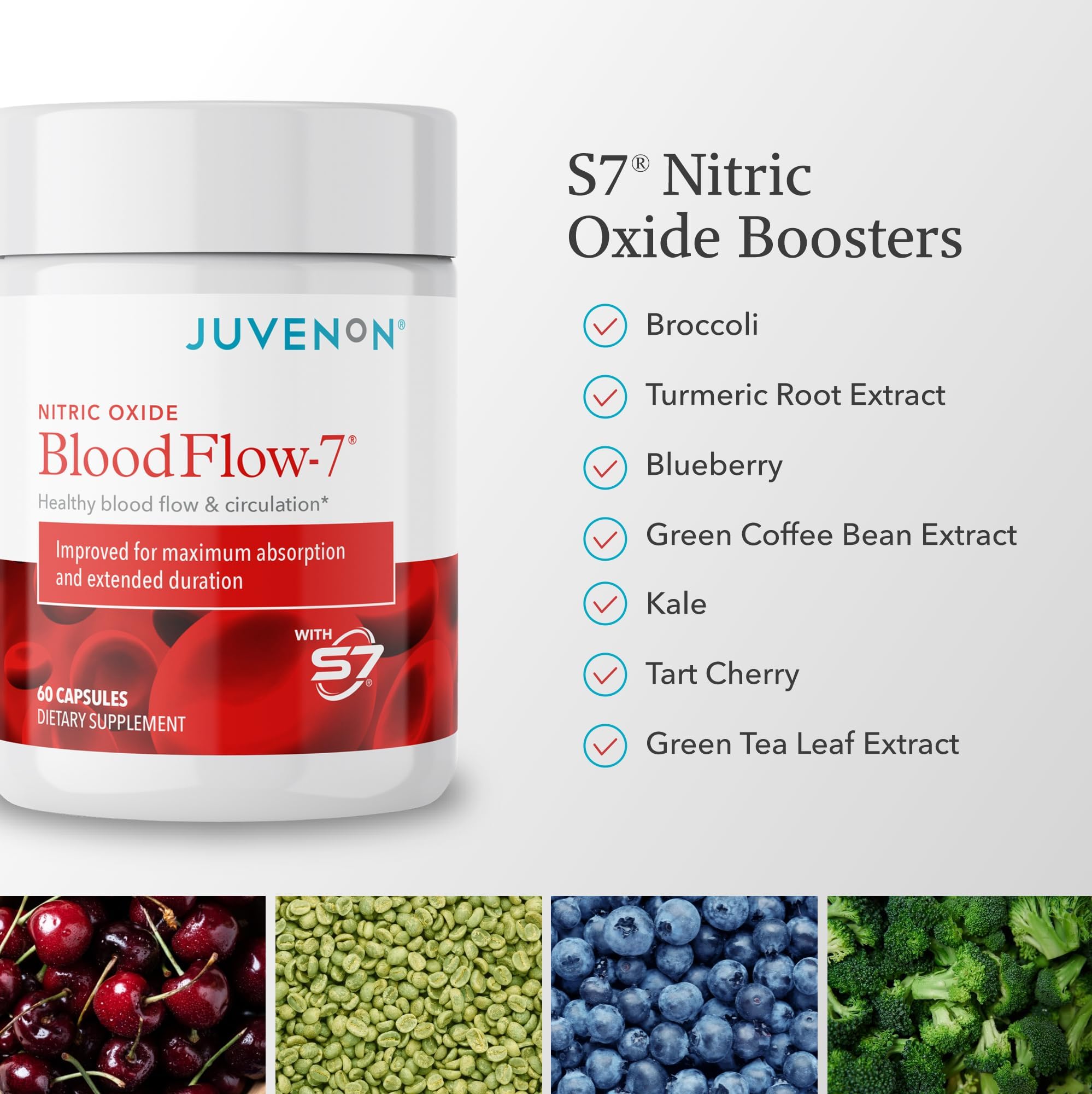 Foto 4 | Suplemento De Óxido Nítrico Juvenon Bloodflow-7 180 Cápsulas X3 - Venta Internacional.