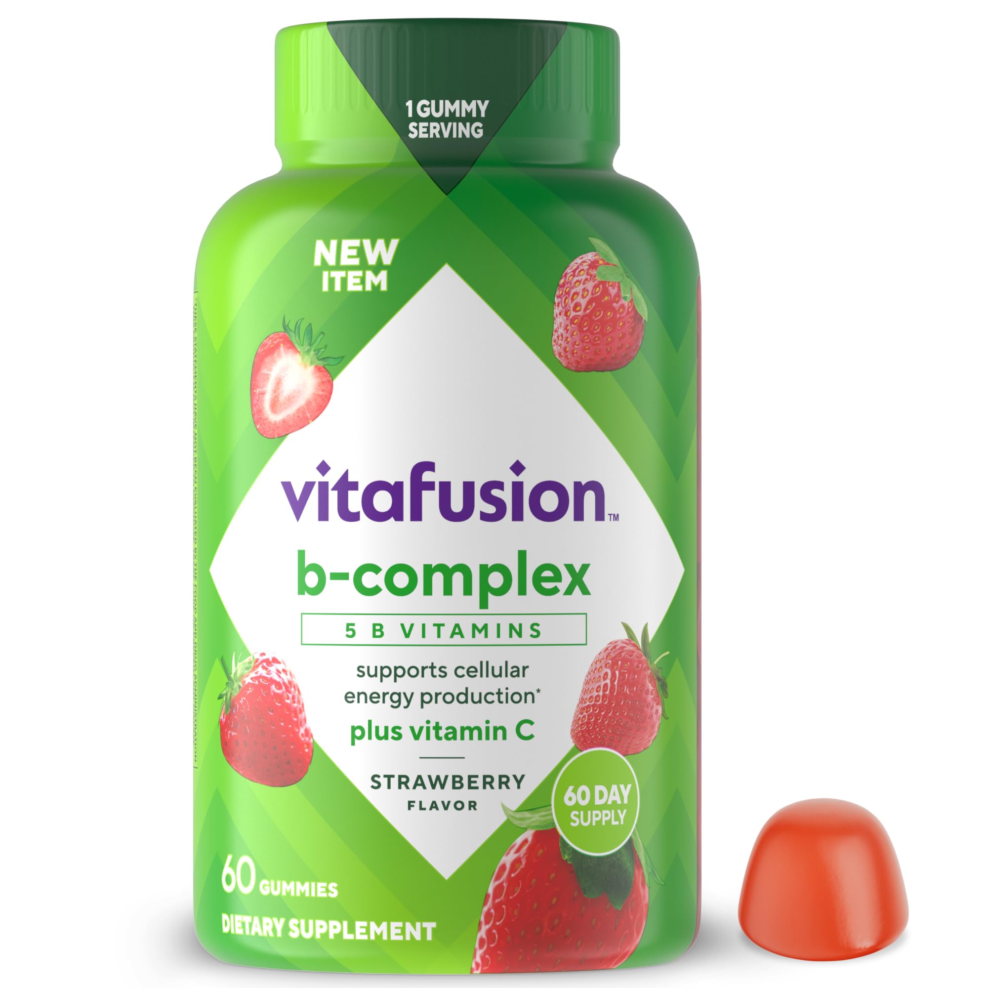 Foto 2 pulgar | Gomitas Vitafusion B-complex Con 5 Vitaminas B De 60 Unidades - Venta Internacional.