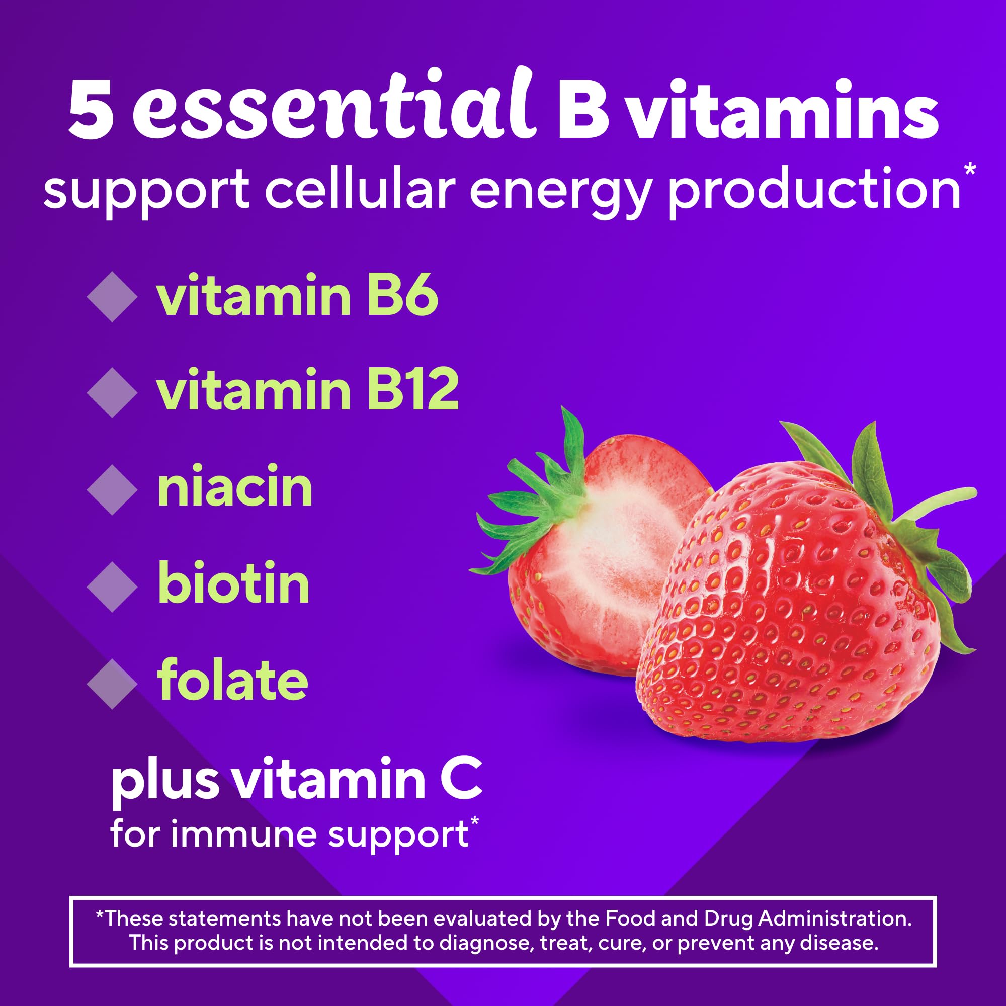 Foto 4 | Gomitas Vitafusion B-complex Con 5 Vitaminas B De 60 Unidades - Venta Internacional.