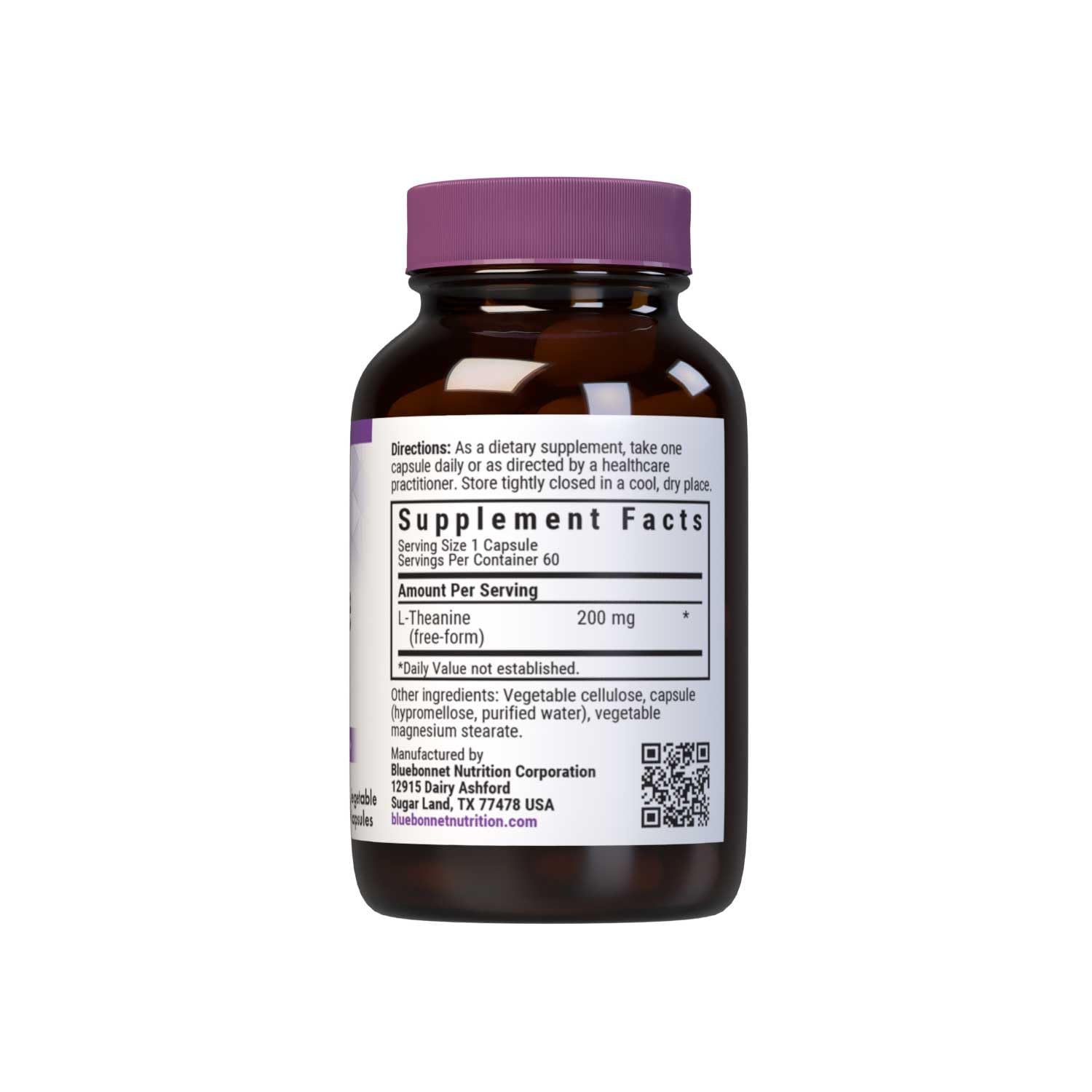 Foto 3 pulgar | Suplemento Bluebonnet Nutrition L-teanina 200 Mg 60 Cápsulas - Venta Internacional.