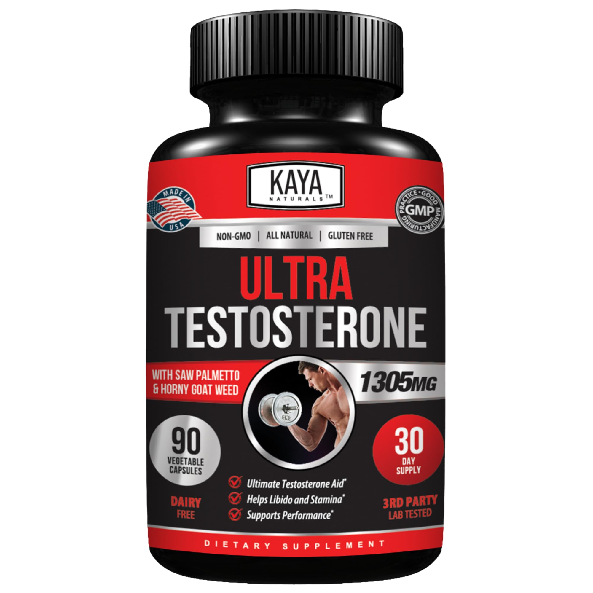 Foto 2 pulgar | Potenciador De Testosterona Kaya Naturals Ultra Testosterone 90ct - Venta Internacional.