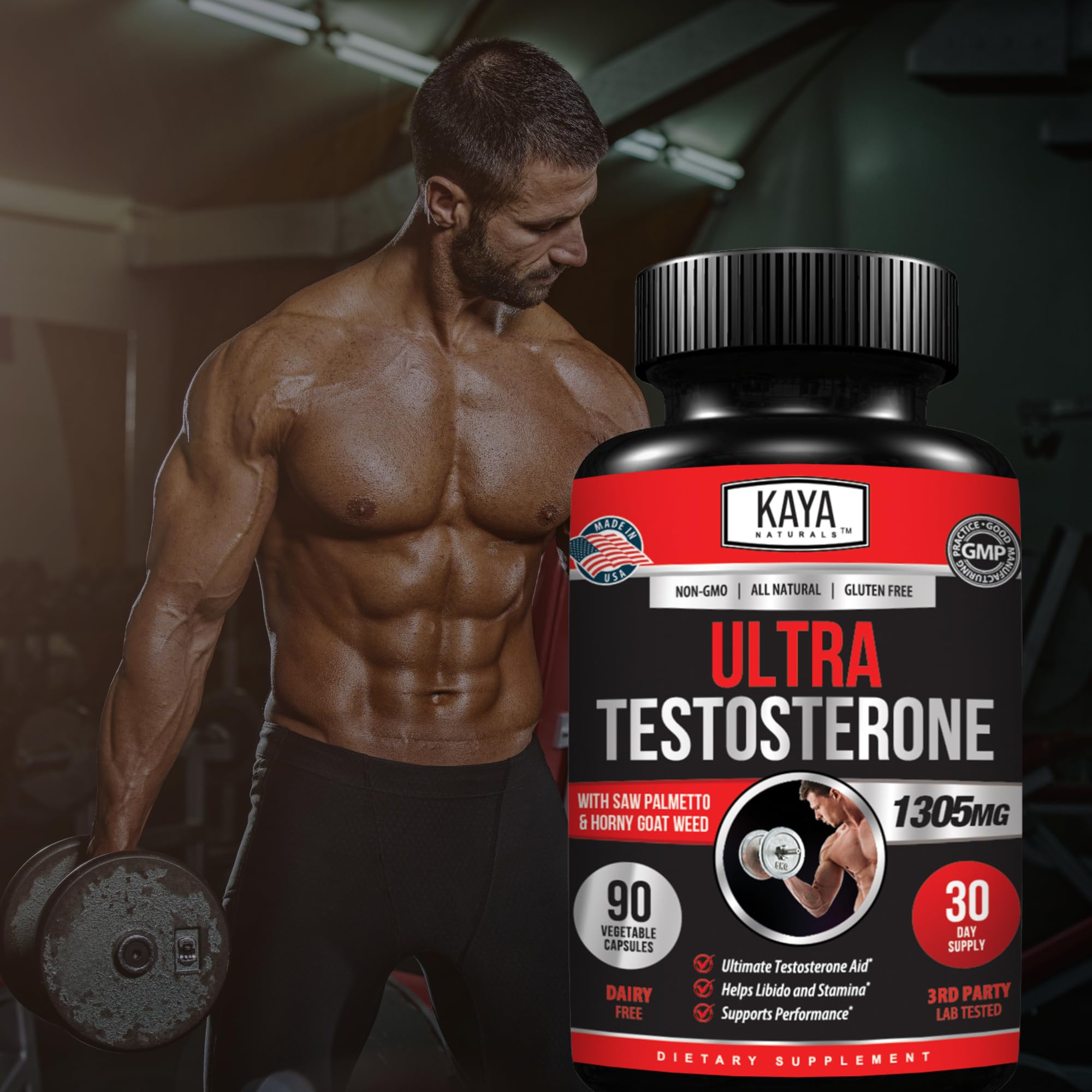 Foto 7 pulgar | Potenciador De Testosterona Kaya Naturals Ultra Testosterone 90ct - Venta Internacional.