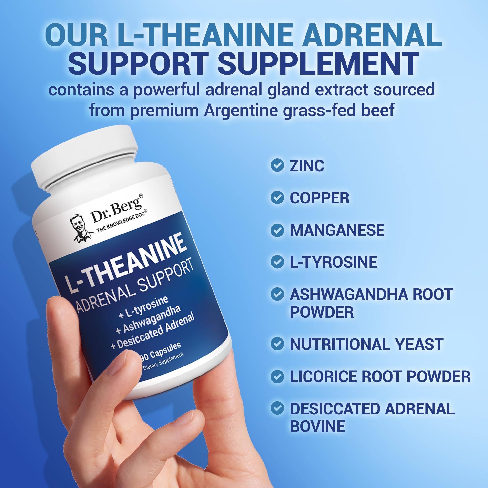 Foto 6 | Suplemento Dr. Berg De L-teanina 200 Mg Con Zinc, Cobre Y Ashwagandha - Venta Internacional.