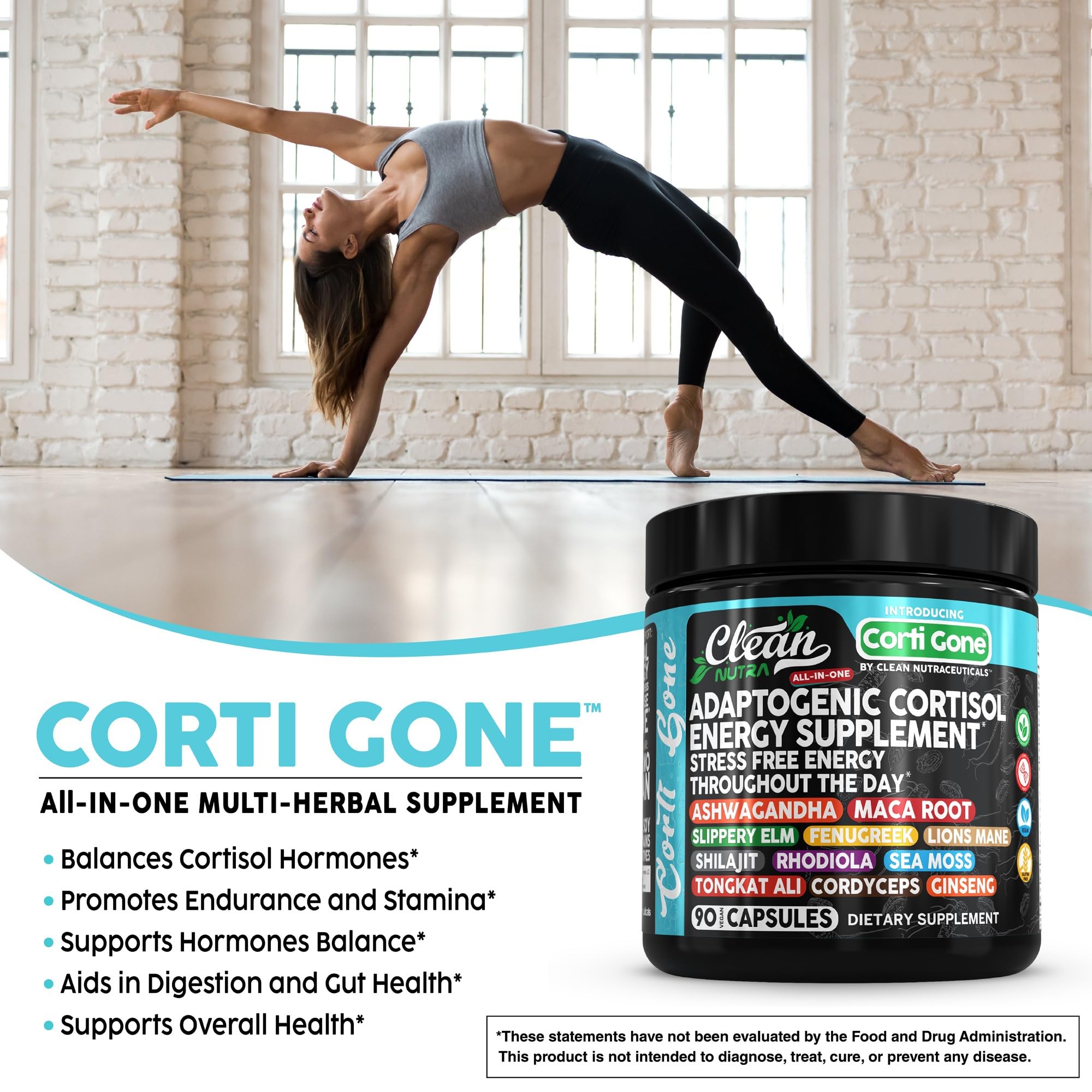 Foto 5 pulgar | Suplementos Nutracéuticos Limpios Corti Gone Cortisol Para Mujeres - Venta Internacional.