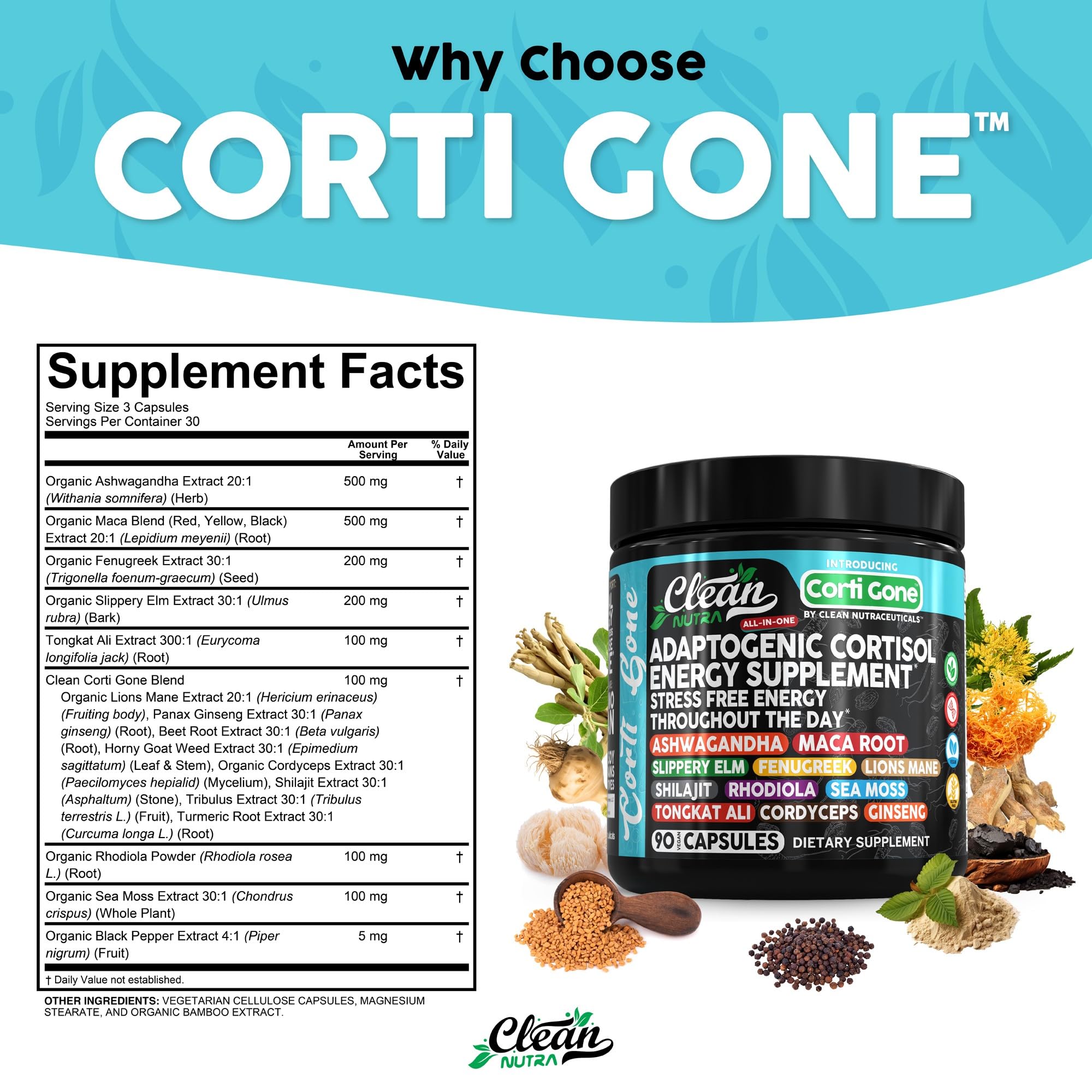 Foto 6 pulgar | Suplementos Nutracéuticos Limpios Corti Gone Cortisol Para Mujeres - Venta Internacional.