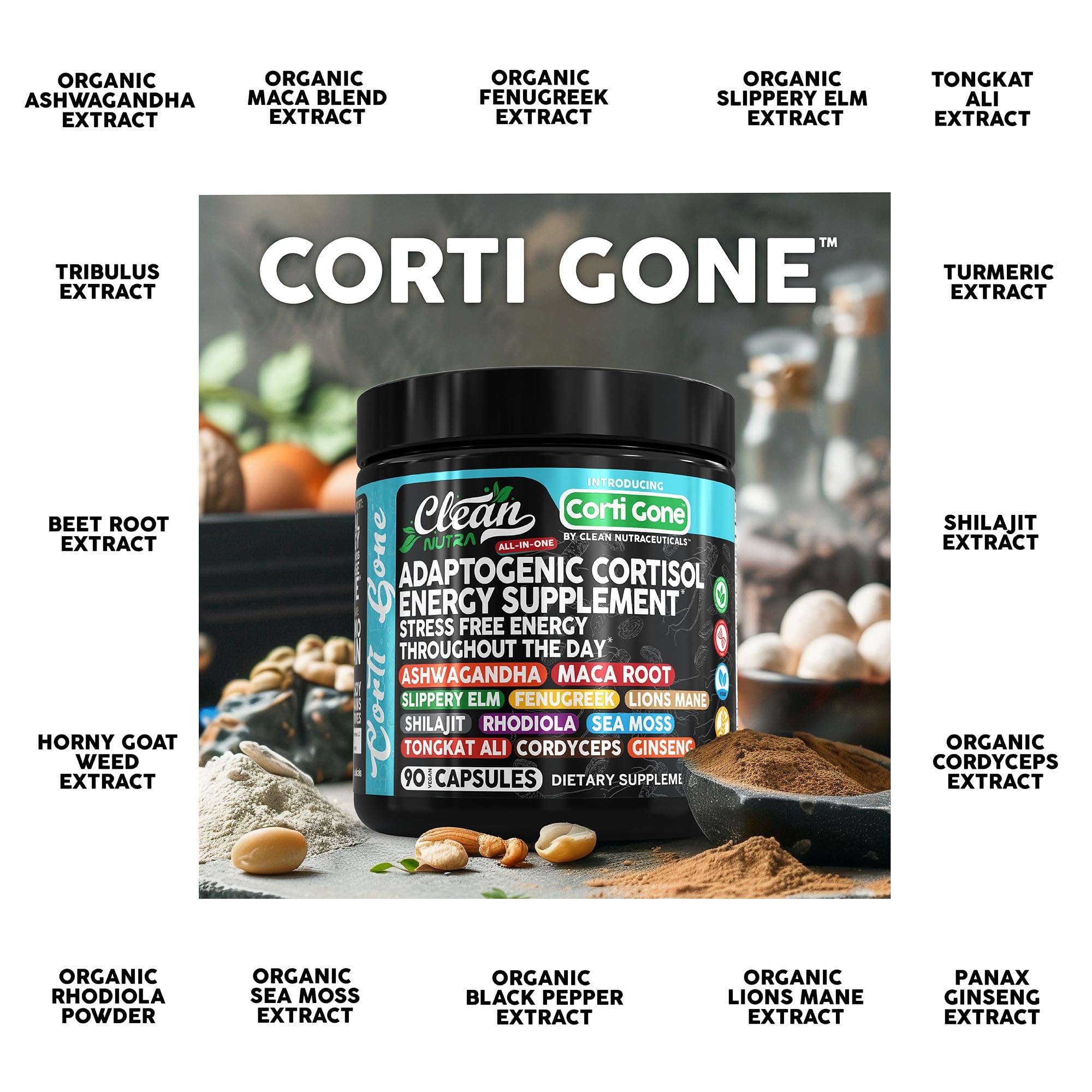 Foto 6 | Suplementos Nutracéuticos Limpios Corti Gone Cortisol Para Mujeres - Venta Internacional.