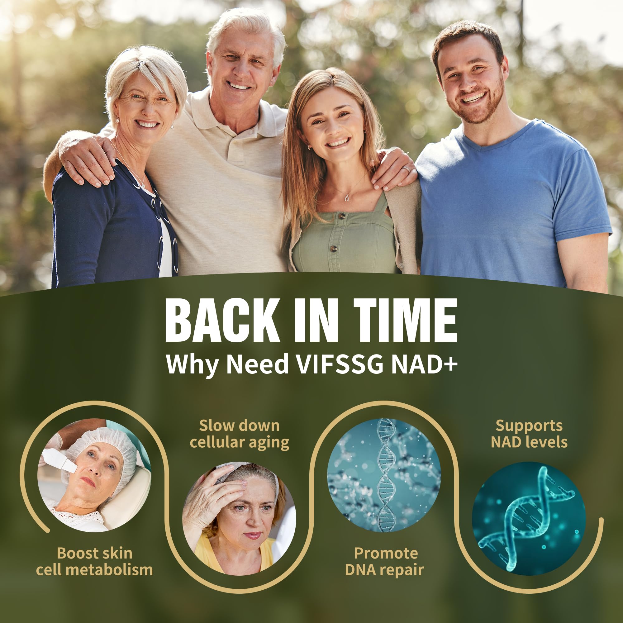 Foto 4 pulgar | Suplemento Vifssg Nad+ Ribósido De Nicotinamida 900 Mg 120 Cápsulas - Venta Internacional.