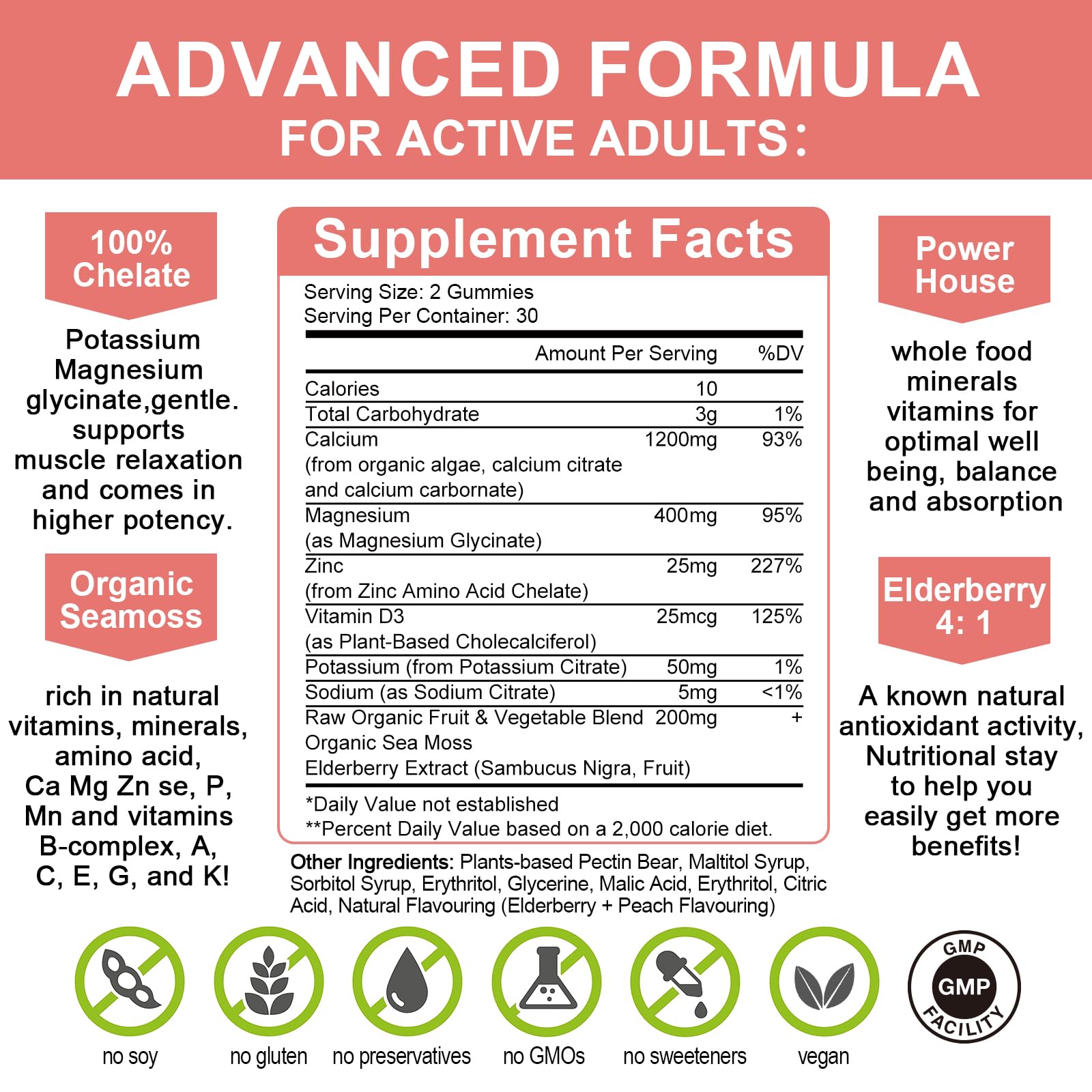 Foto 7 pulgar | Suplemento Mulittea En Gomitas De Calcio De 1200 Mg Con D3, K2 Y Zinc - Venta Internacional.