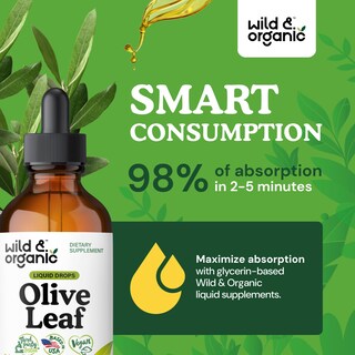 Foto 4 | Extracto Líquido De Hoja De Olivo Silvestre Y Orgánico De 120 Ml Para Apoyar El Sistema Inmunitario - Venta Internac