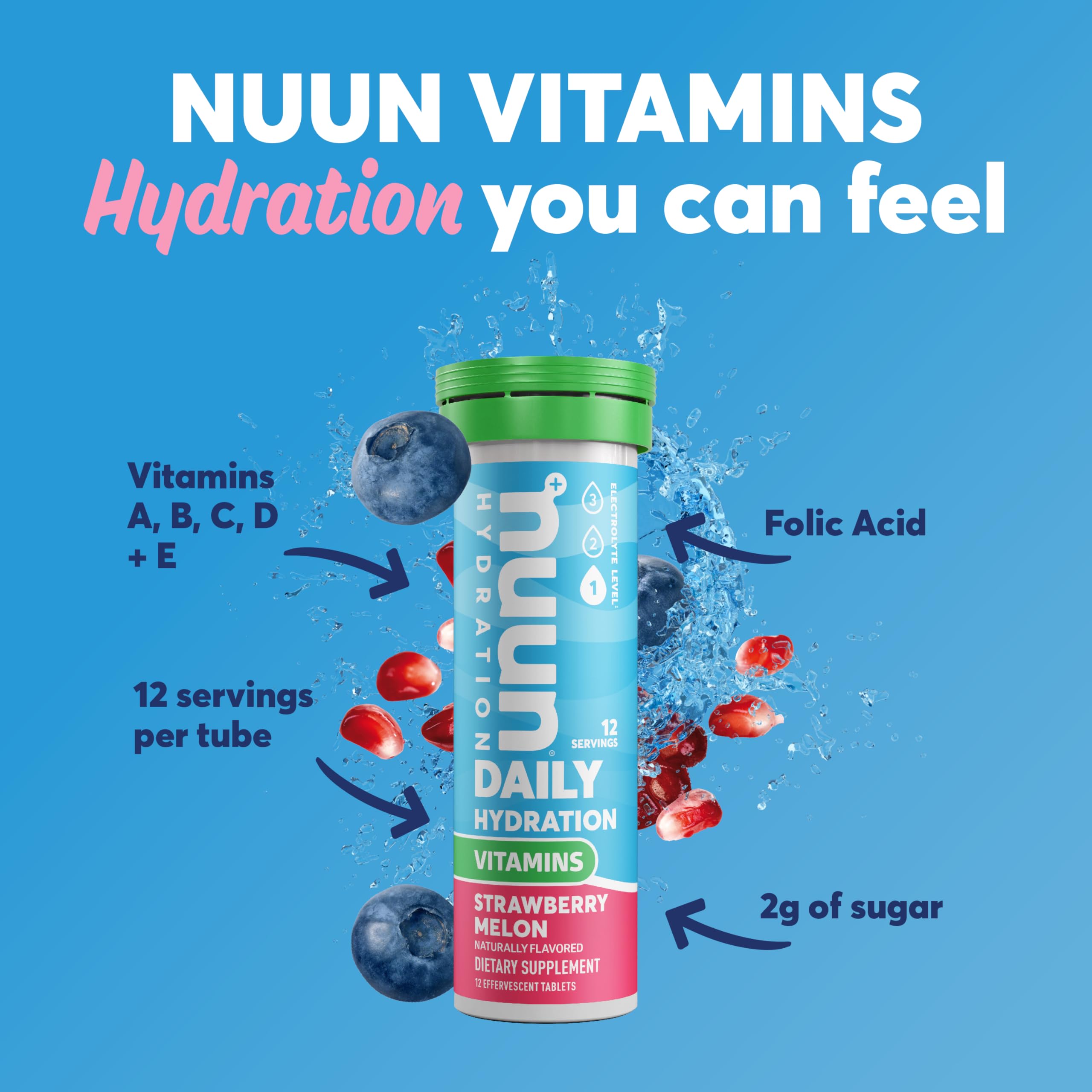Foto 2 | Tabletas Electrolíticas Nuun Vitaminas Con Vitamina D, C, E, A Y B6 - Venta Internacional.