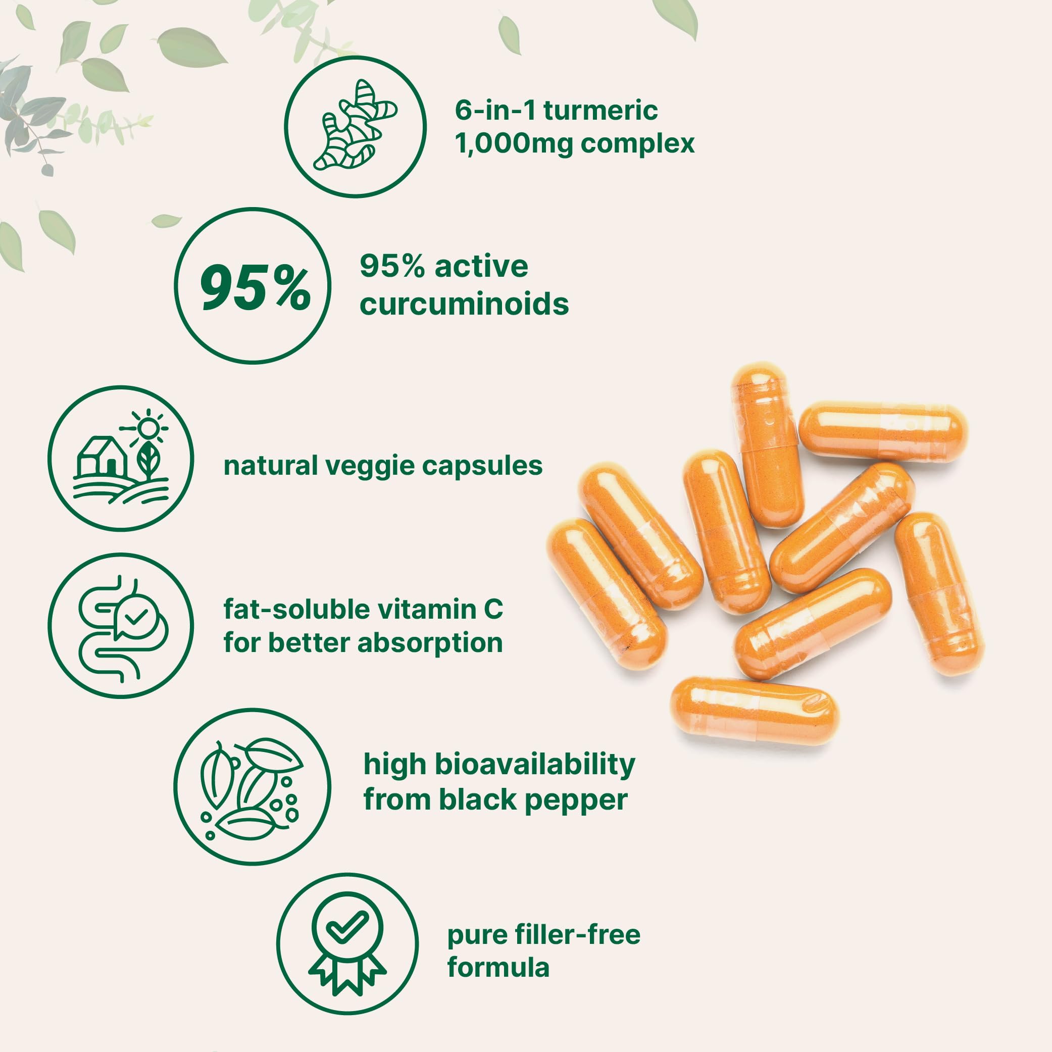 Foto 4 pulgar | Suplemento: Microingredientes: Cúrcuma, Curcumina, 1000 Mg, 120 C - Venta Internacional.