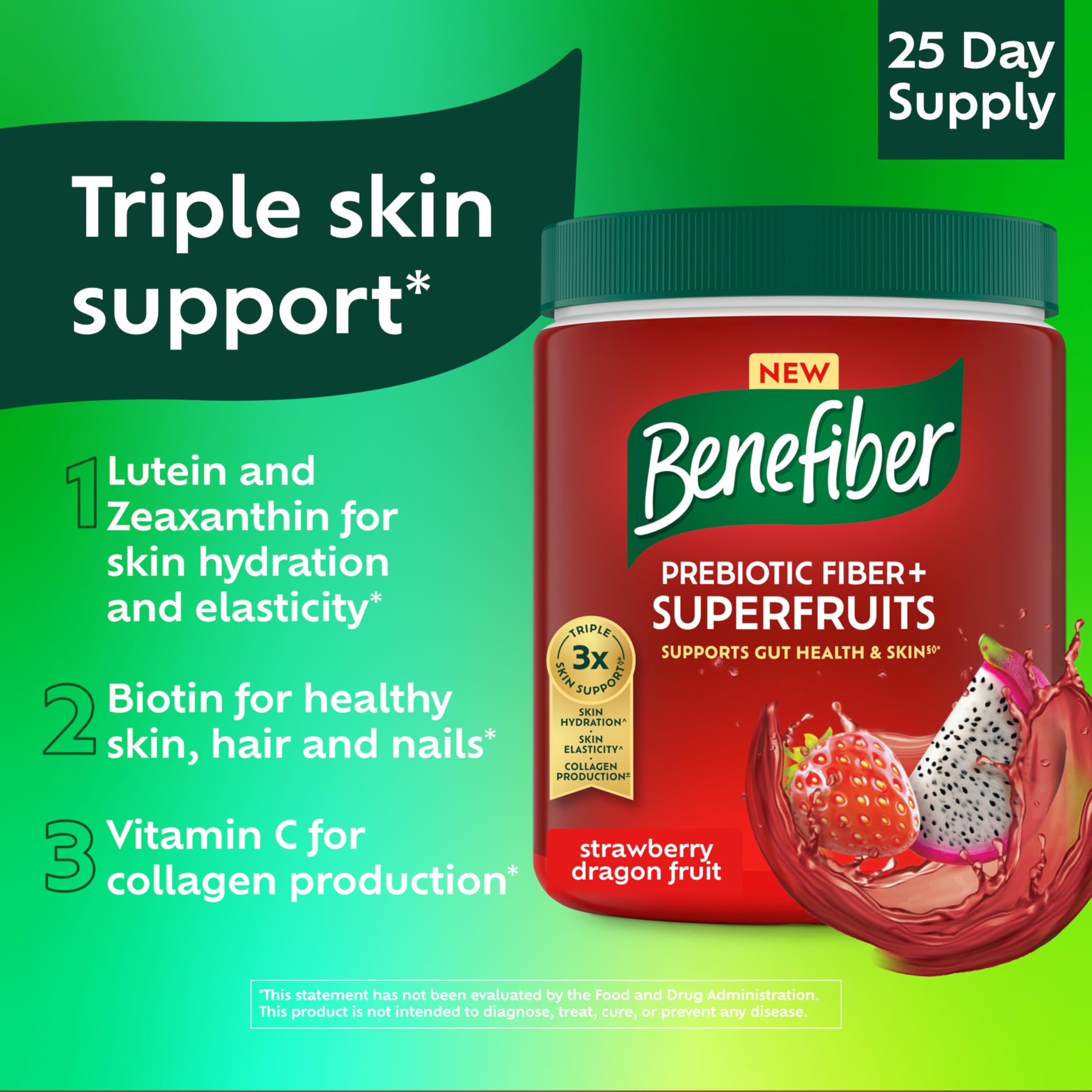 Foto 5 | Suplemento Benefiber Prebiotic Fiber + Superfruits 250g - Venta Internacional.