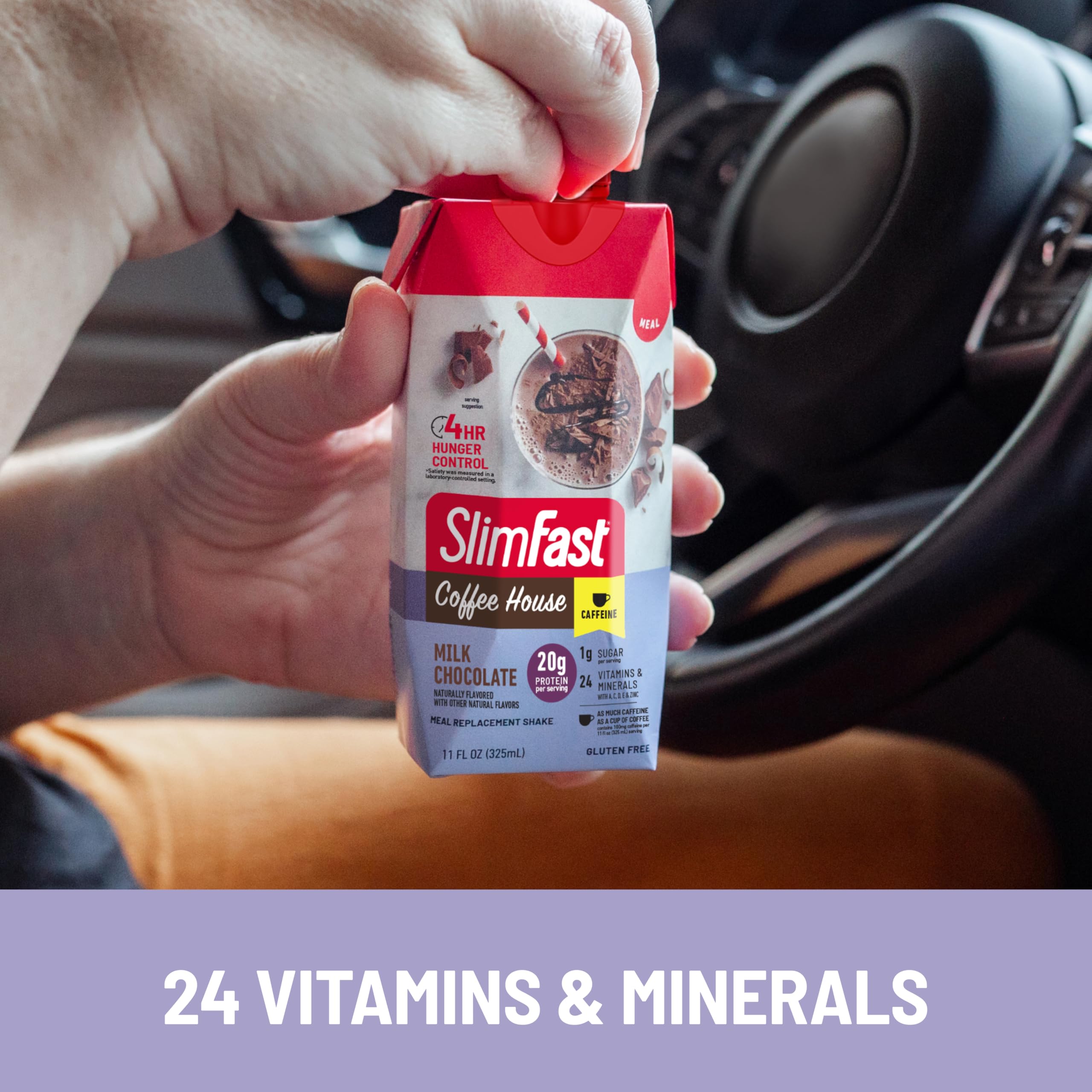 Foto 7 pulgar | Batido Proteico Slimfast De Chocolate Con Leche, 20 G De Proteína, 325 Ml, 12 Unidades - Venta Internacional.