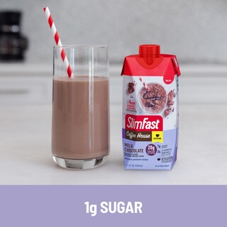 Foto 7 | Batido Proteico Slimfast De Chocolate Con Leche, 20 G De Proteína, 325 Ml, 12 Unidades - Venta Internacional.