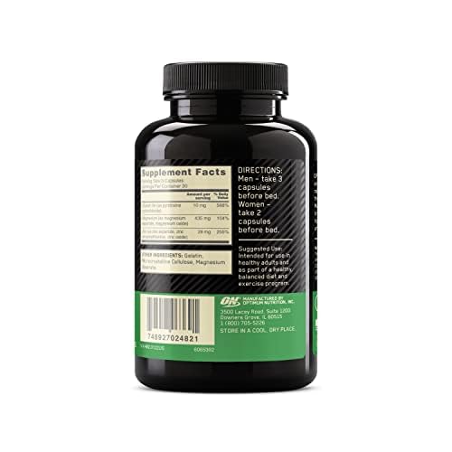 Foto 3 pulgar | Suplemento Optimum Nutrition, Zinc Y Magnesio, 90 Tabletas - Venta Internacional.