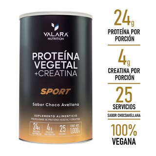 Foto 2 | Valara Proteína Vegana Sport Choco Avellana + Creatina Monohidratada 1000g