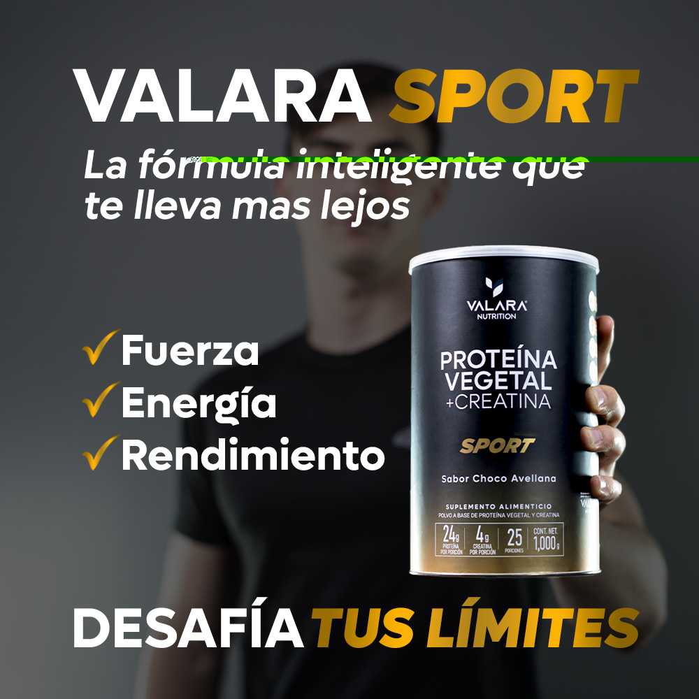 Foto 7 pulgar | Valara Proteína Vegana Sport Choco Avellana + Creatina Monohidratada 1000g