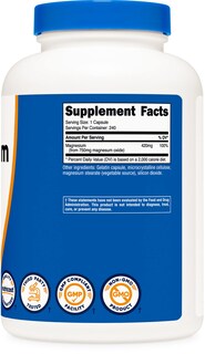 Foto 4 | Suplemento Nutricost De Óxido De Magnesio 750 Mg 240 Cápsulas X3 - Venta Internacional.