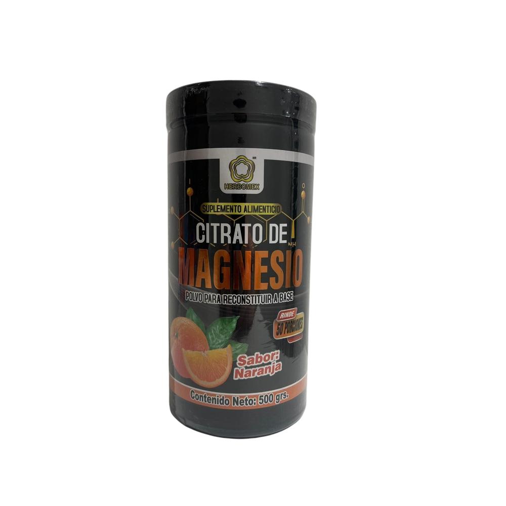 Foto 2 pulgar | Citrato De Magnesio En Polvo Sabor Naranja 500 G Herbomex
