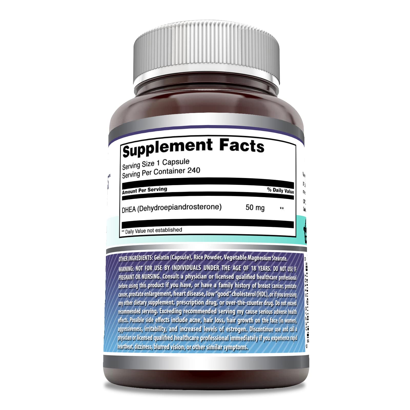 Foto 3 pulgar | Suplemento Amazing Formulas Dhea 50 Mg 240 Cápsulas - Venta Internacional.