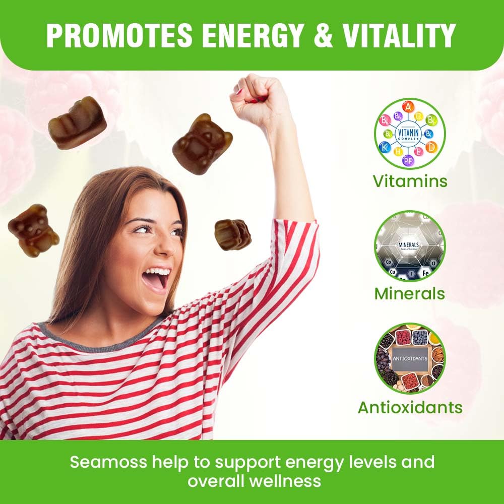 Foto 6 pulgar | Suplemento Safrel Irish Sea Moss Gomies 3000 Mg 60 Veganas - Venta Internacional.
