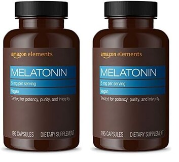 Foto 1 | Suplemento Amazon Elements, Cápsulas De Melatonina De 5 Mg, 195 Unidades - Venta Internacional.