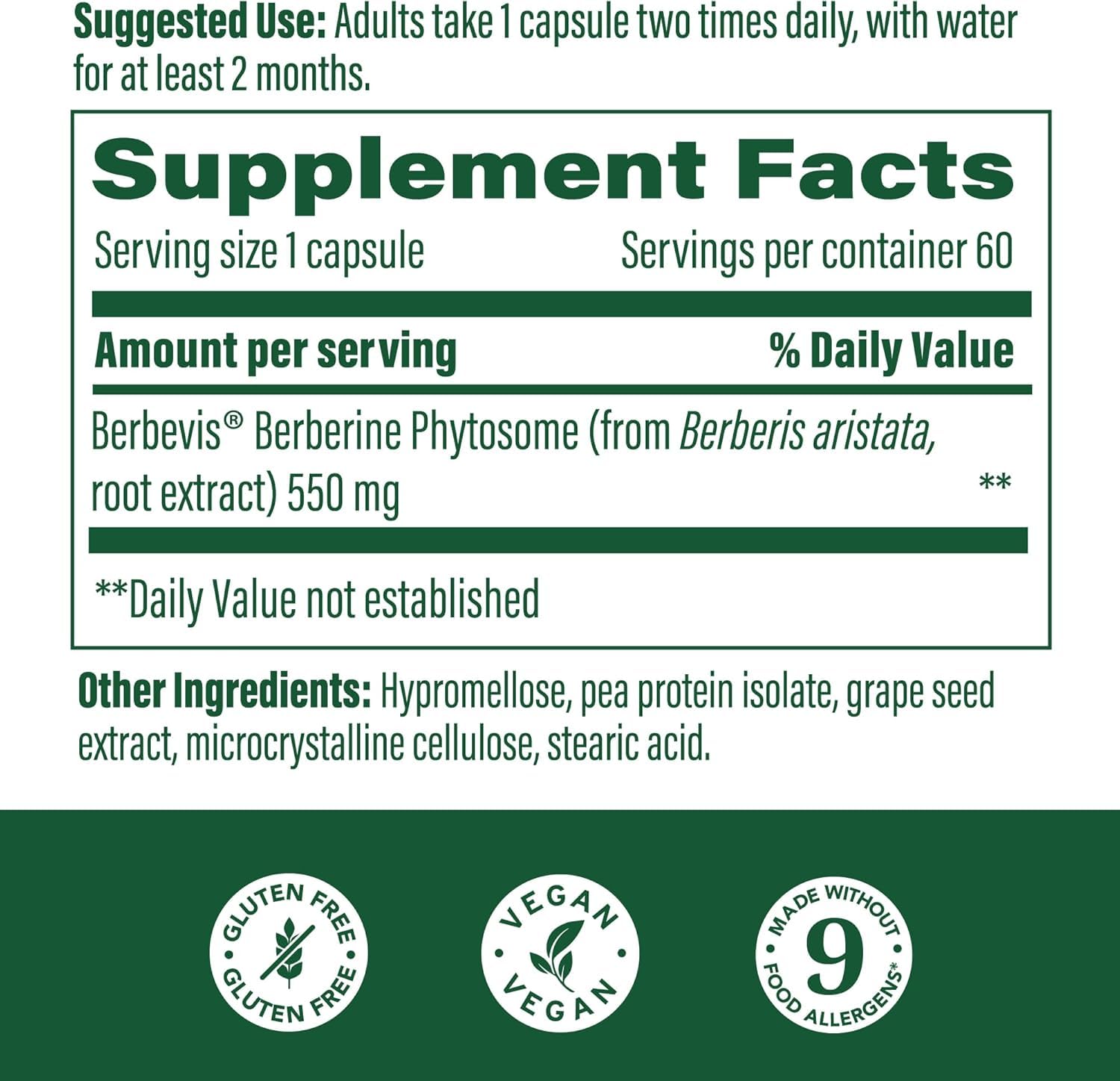 Foto 3 pulgar | Suplemento Megafood Berberine Phytosome 550 Mg 60 Cápsulas - Venta Internacional.