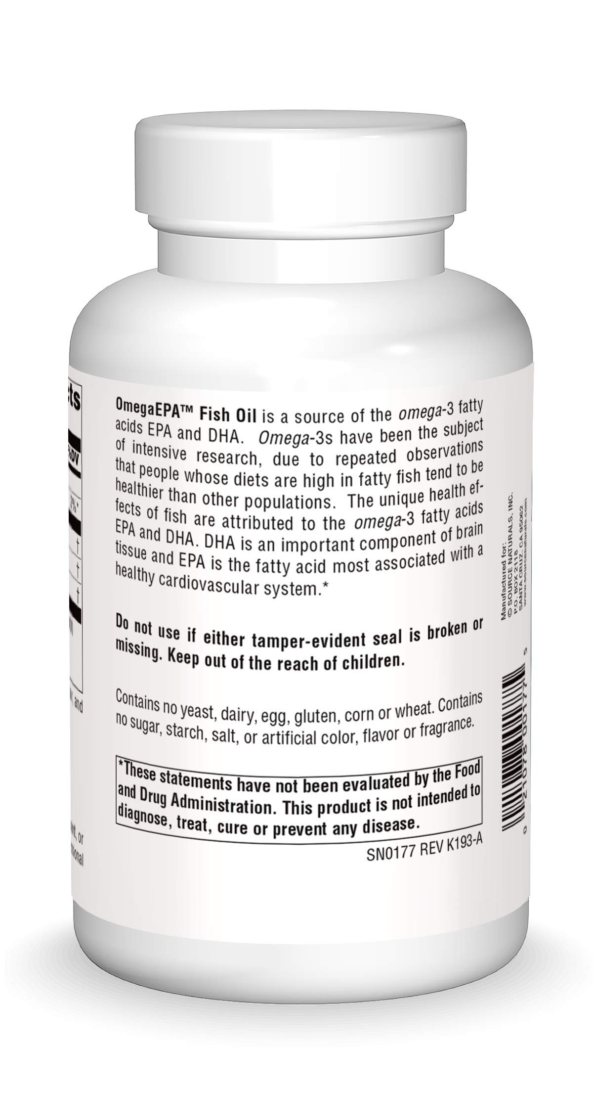 Foto 2 | Aceite De Pescado Omegaepa De Supplement Source Naturals, 100 Cápsulas Blandas - Venta Internacional.