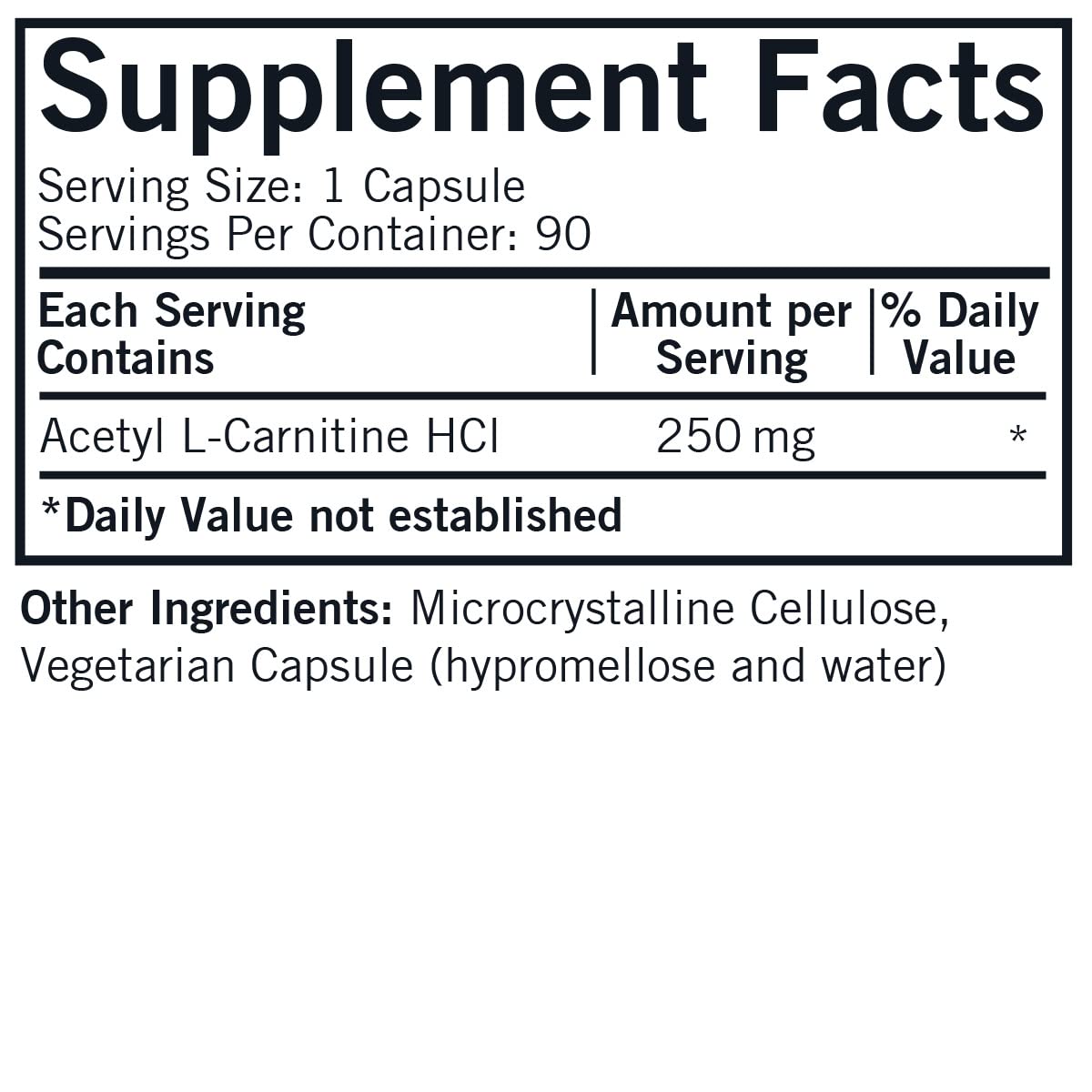 Foto 3 pulgar | Suplemento Kirkman Acetil L-carnitina 250 Mg 90 Cápsulas - Venta Internacional.