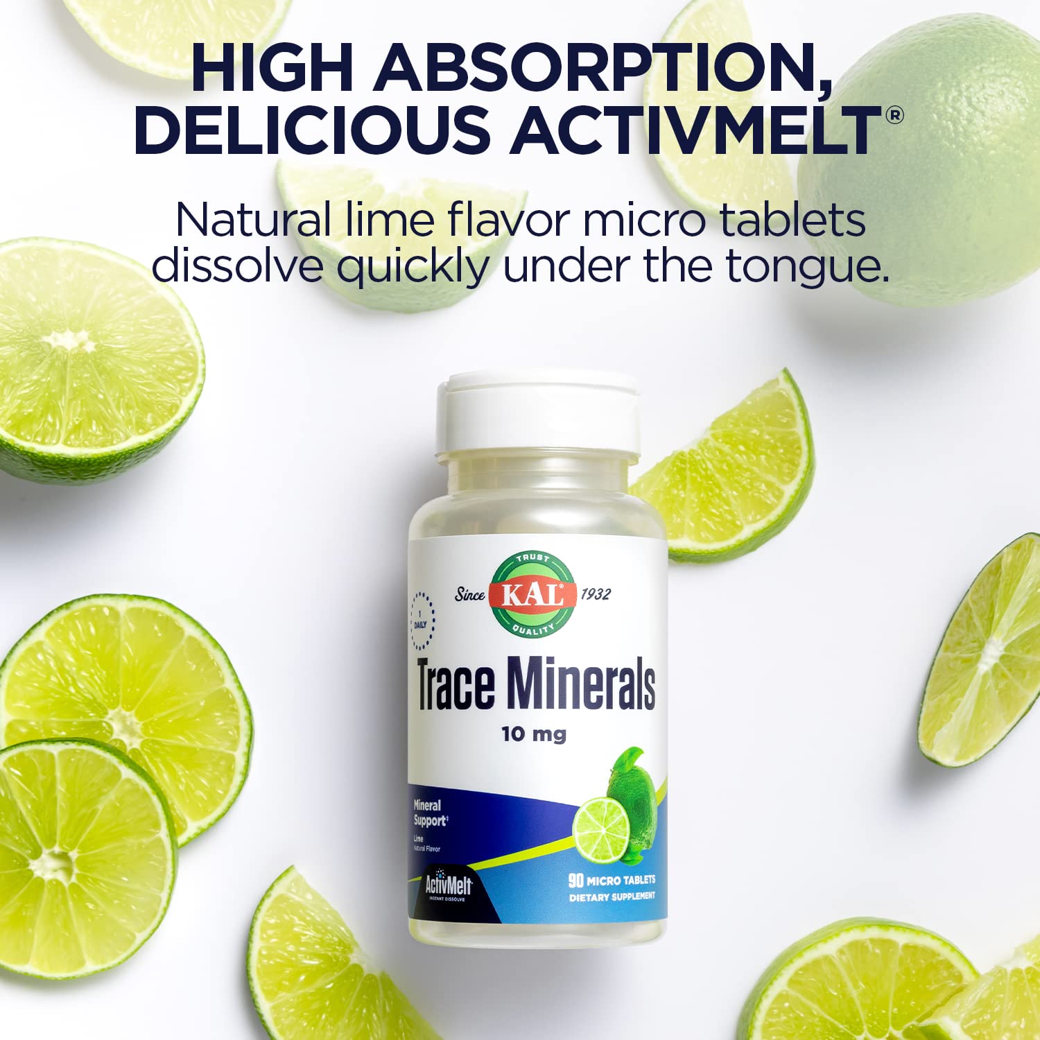 Foto 6 pulgar | Suplementos Minerales Kal Trace Minerals, Tabletas Activmelt De 10 Mg - Venta Internacional.