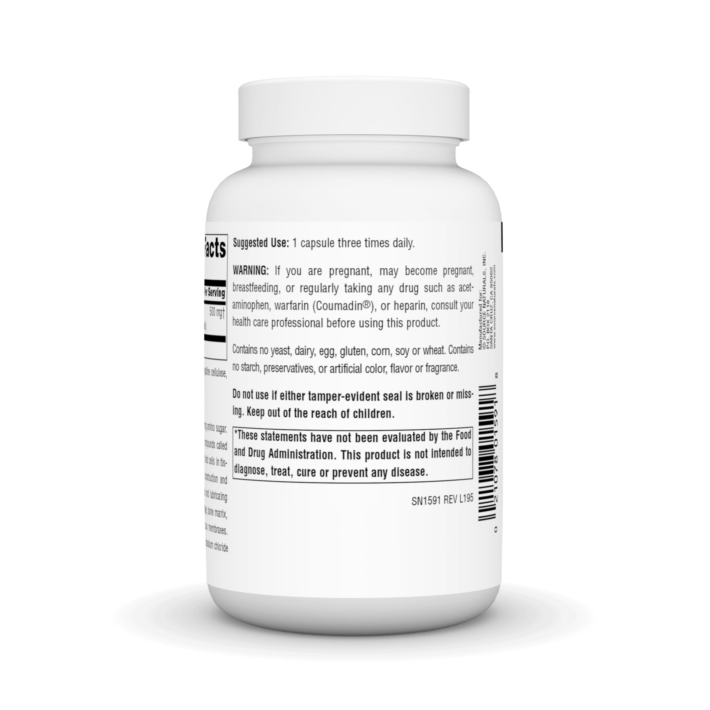 Foto 4 pulgar | Sulfato De Glucosamina Supplement Source Naturals 500 Mg 120 Cápsulas - Venta Internacional.