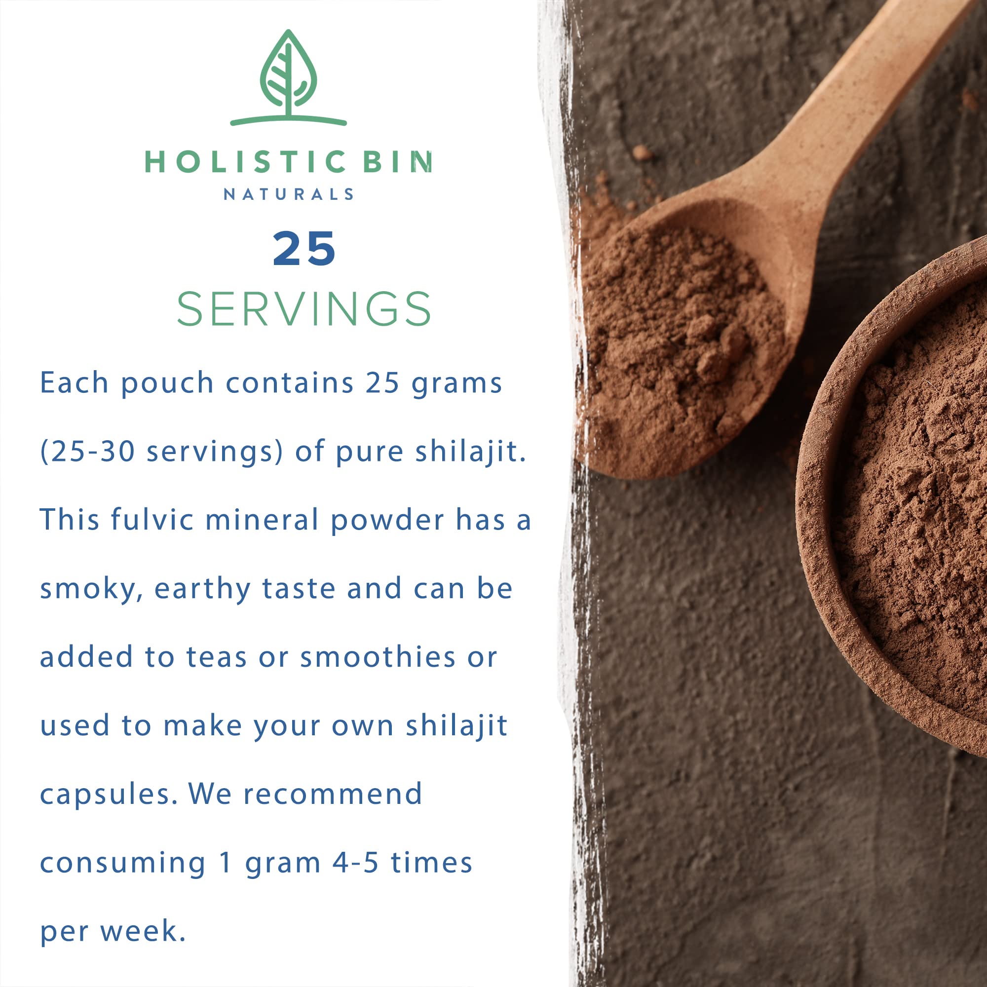 Foto 7 pulgar | Shilajit Powder Holistic Bin Himalayan Wildcrafted, 25 G - Venta Internacional.